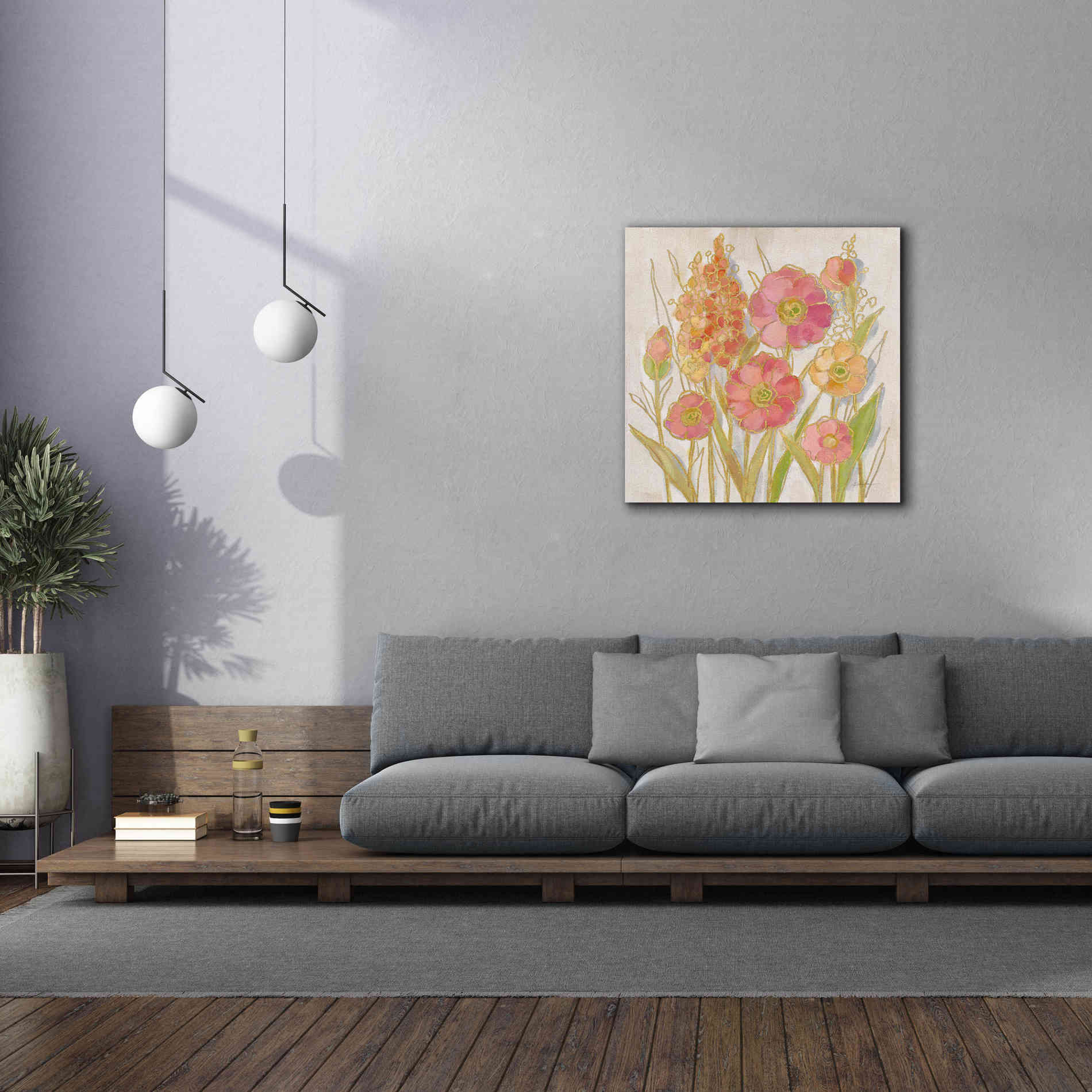 Epic Art 'Opalescent Floral I' by Silvia Vassileva, Canvas Wall Art,37 x 37