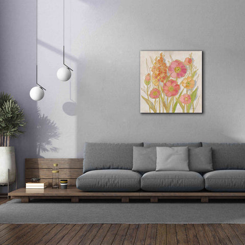 Image of Epic Art 'Opalescent Floral I' by Silvia Vassileva, Canvas Wall Art,37 x 37