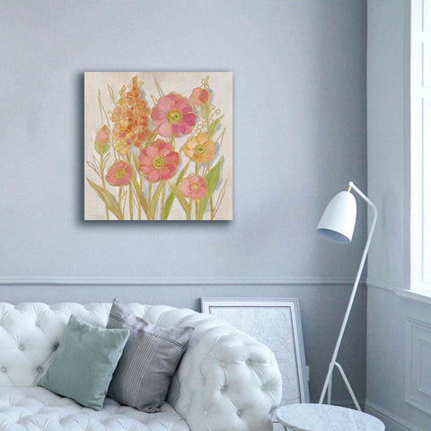 Image of Epic Art 'Opalescent Floral I' by Silvia Vassileva, Canvas Wall Art,37 x 37