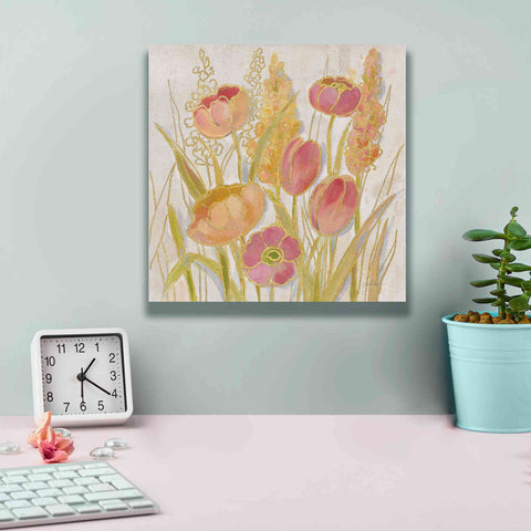 Image of Epic Art 'Opalescent Floral II' by Silvia Vassileva, Canvas Wall Art,12 x 12