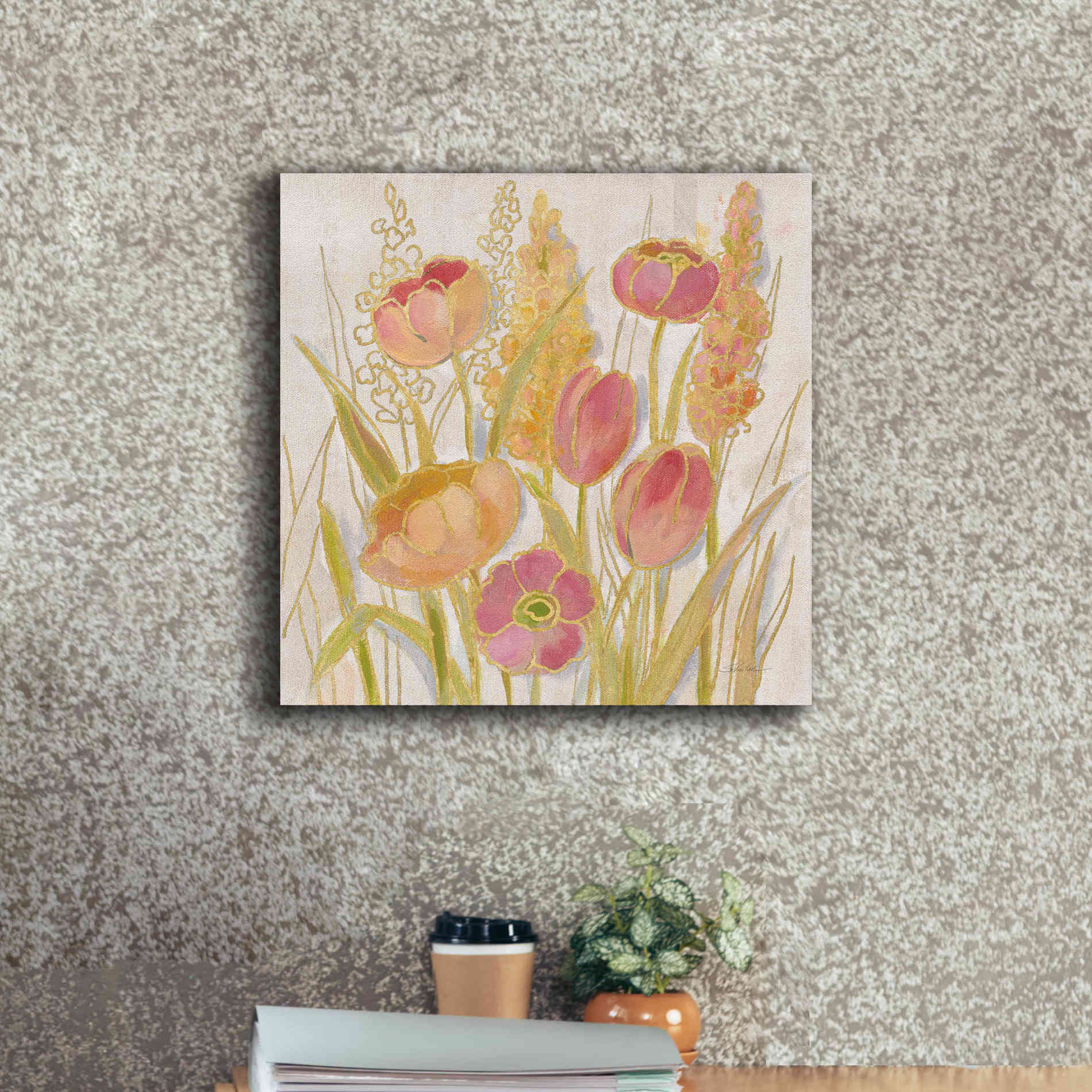 Epic Art 'Opalescent Floral II' by Silvia Vassileva, Canvas Wall Art,18 x 18