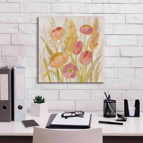 Image of Epic Art 'Opalescent Floral II' by Silvia Vassileva, Canvas Wall Art,18 x 18