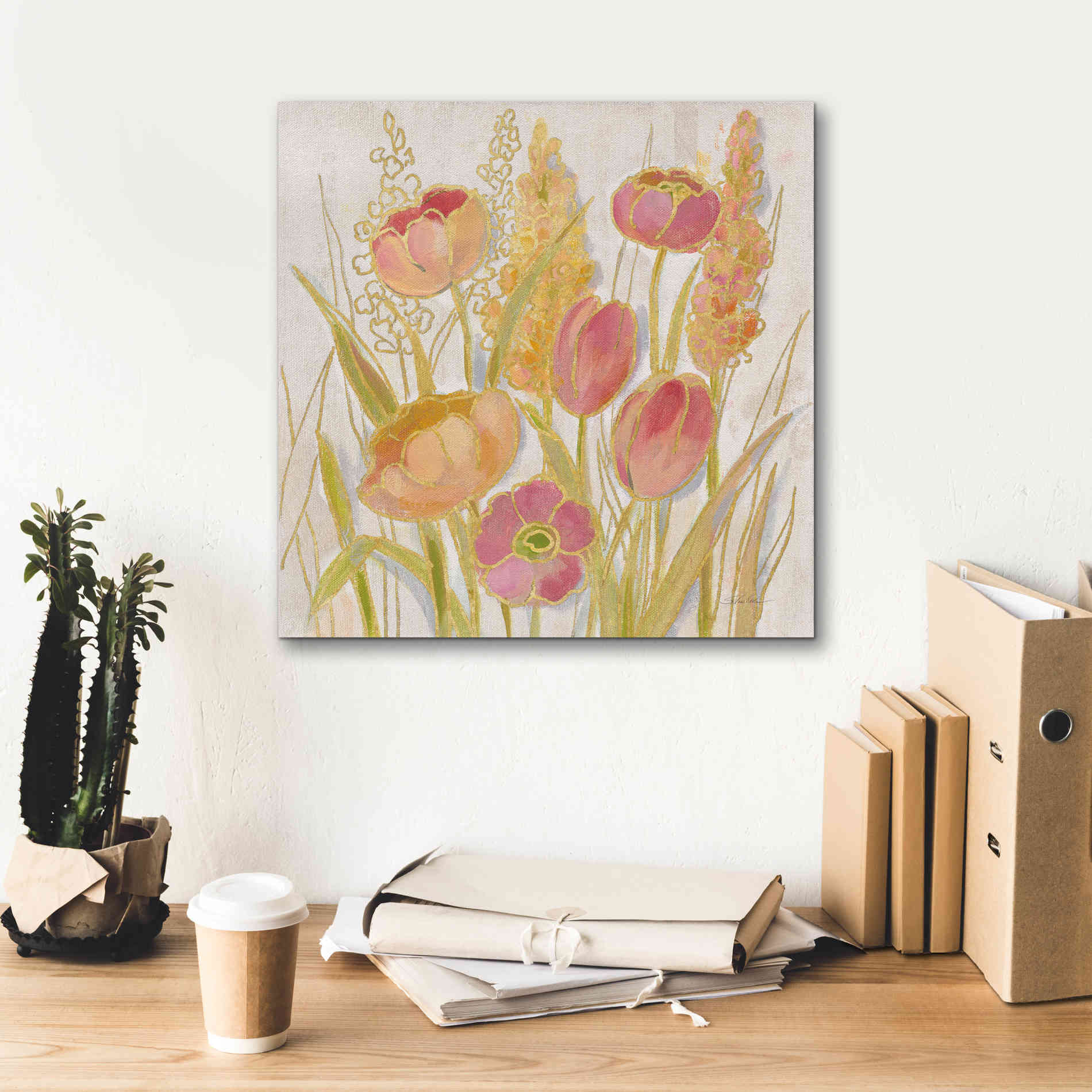 Epic Art 'Opalescent Floral II' by Silvia Vassileva, Canvas Wall Art,18 x 18