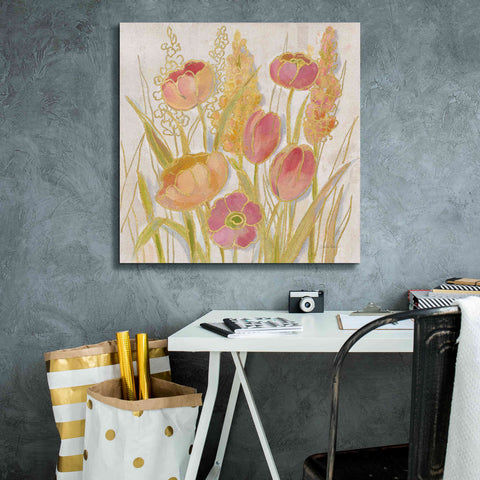 Image of Epic Art 'Opalescent Floral II' by Silvia Vassileva, Canvas Wall Art,26 x 26