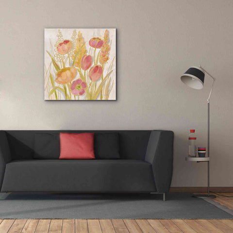 Image of Epic Art 'Opalescent Floral II' by Silvia Vassileva, Canvas Wall Art,37 x 37