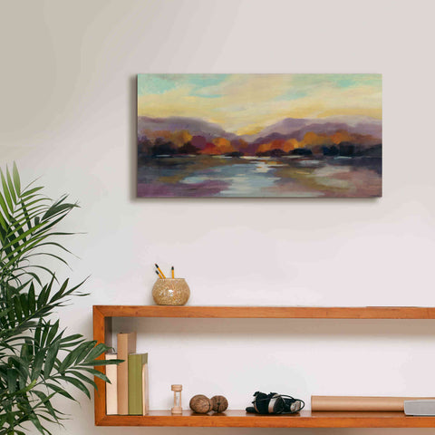 Image of Epic Art 'Fall Sunset' by Silvia Vassileva, Canvas Wall Art,24 x 12