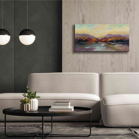 Image of Epic Art 'Fall Sunset' by Silvia Vassileva, Canvas Wall Art,40 x 20