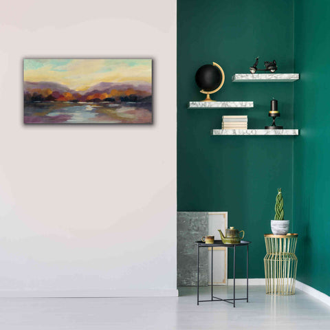 Image of Epic Art 'Fall Sunset' by Silvia Vassileva, Canvas Wall Art,40 x 20