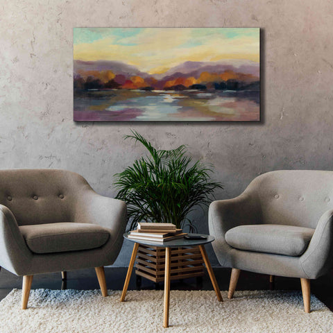 Image of Epic Art 'Fall Sunset' by Silvia Vassileva, Canvas Wall Art,60 x 30