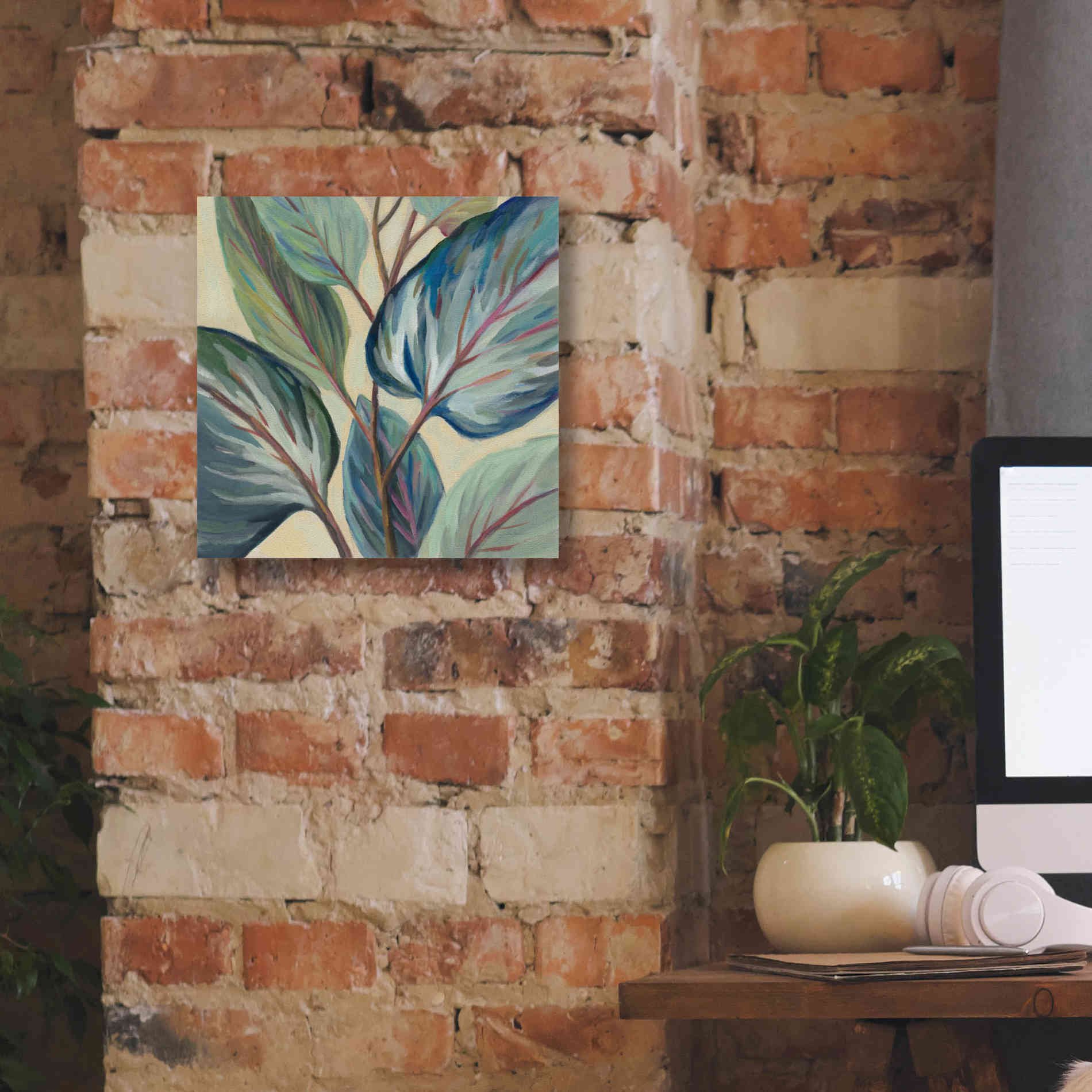 Epic Art 'Greenhouse Leaves' by Silvia Vassileva, Canvas Wall Art,12 x 12