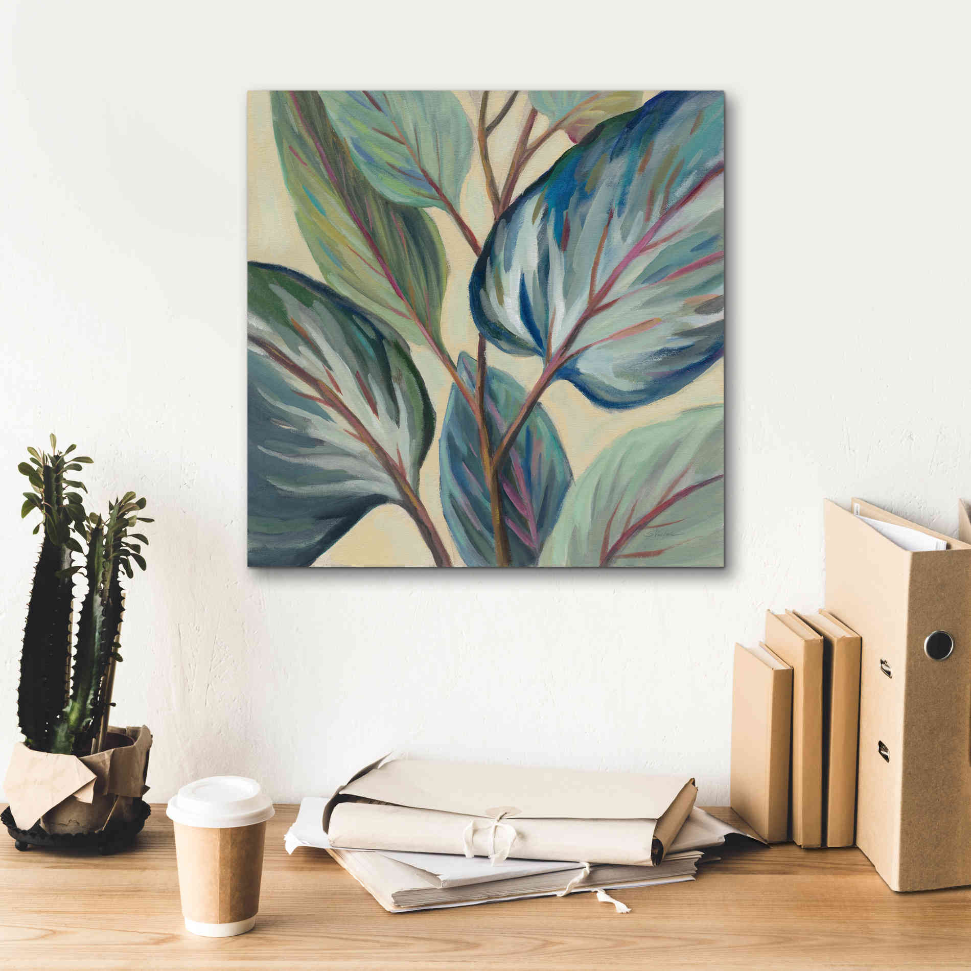 Epic Art 'Greenhouse Leaves' by Silvia Vassileva, Canvas Wall Art,18 x 18