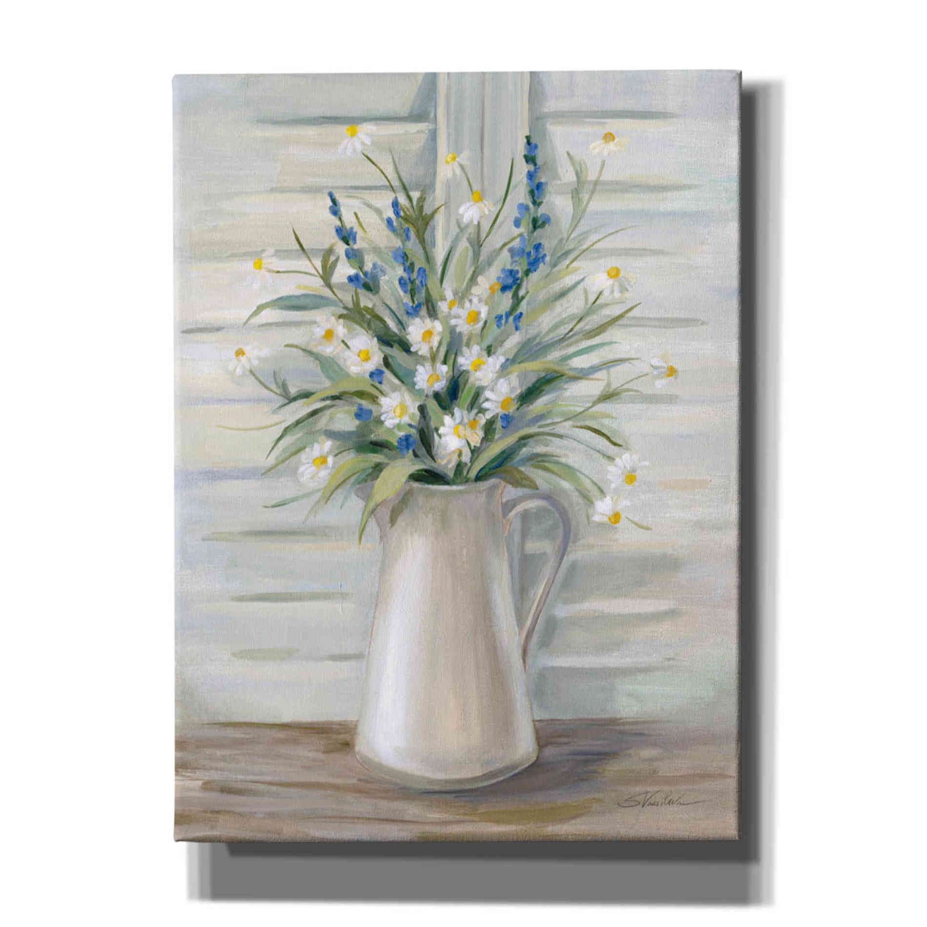 Epic Art 'Cottage Windowsill' by Silvia Vassileva, Canvas Wall Art,12x16x1.1x0,20x24x1.1x0,26x30x1.74x0,40x54x1.74x0