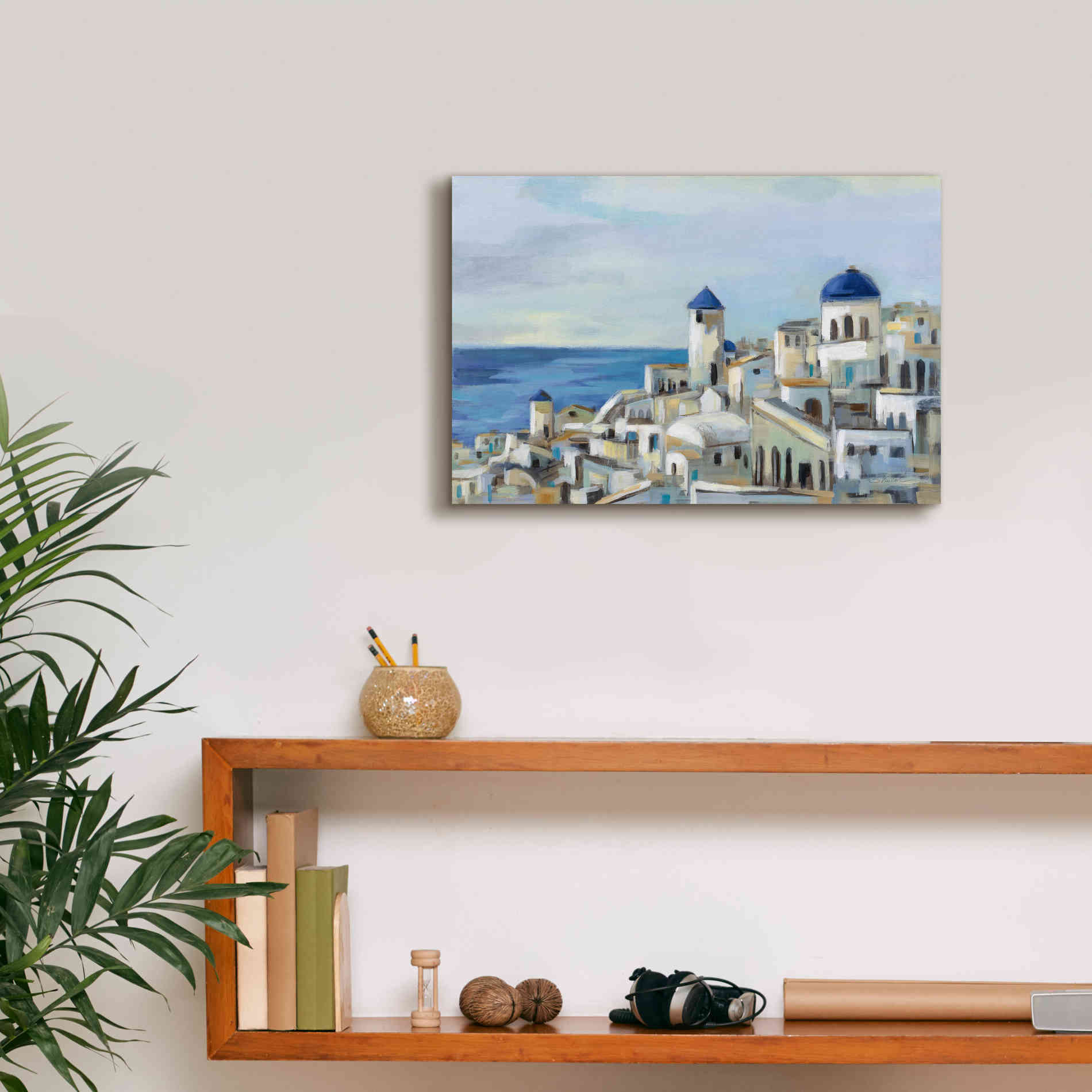 Epic Art 'Santorini View I' by Silvia Vassileva, Canvas Wall Art,18 x 12