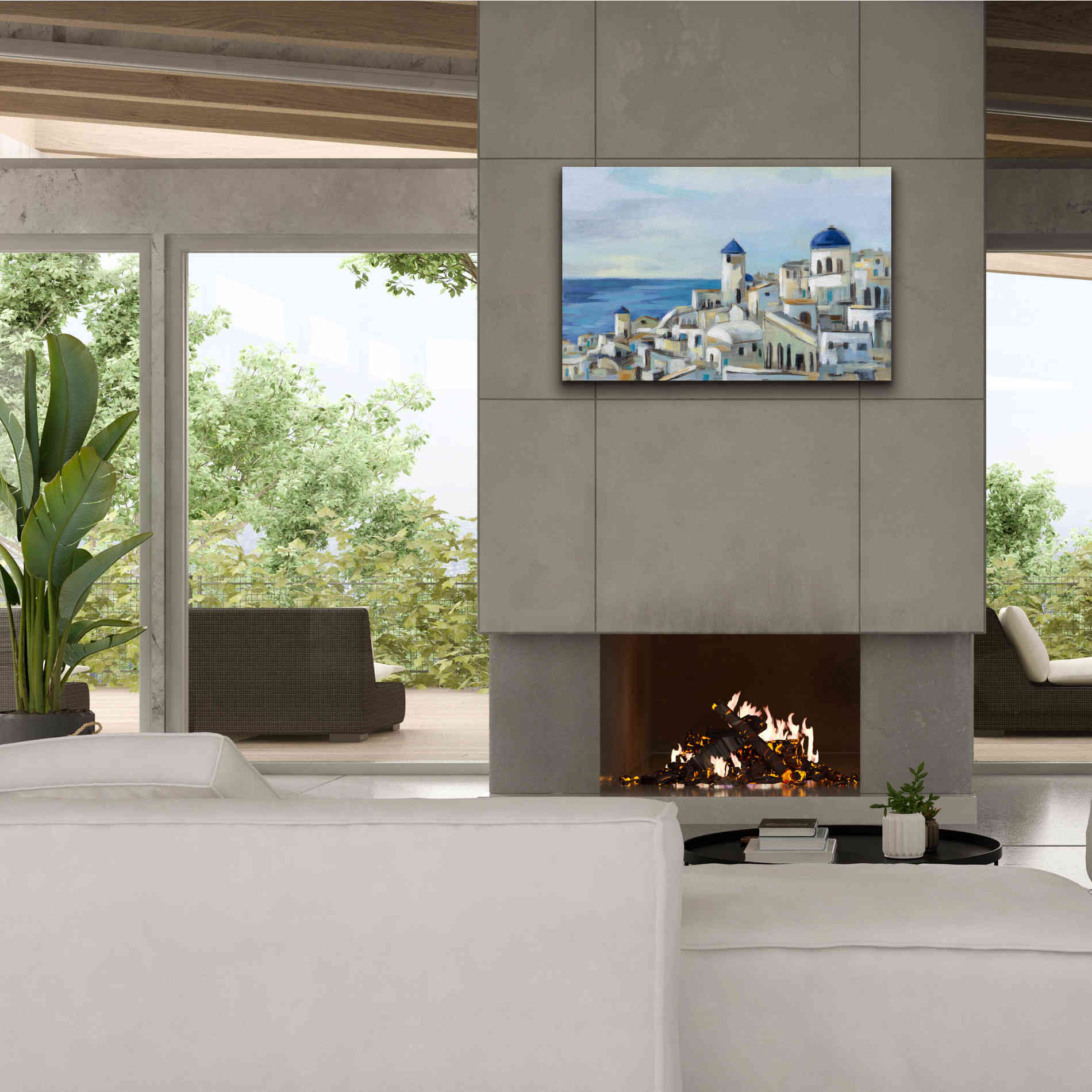 Epic Art 'Santorini View I' by Silvia Vassileva, Canvas Wall Art,40 x 26