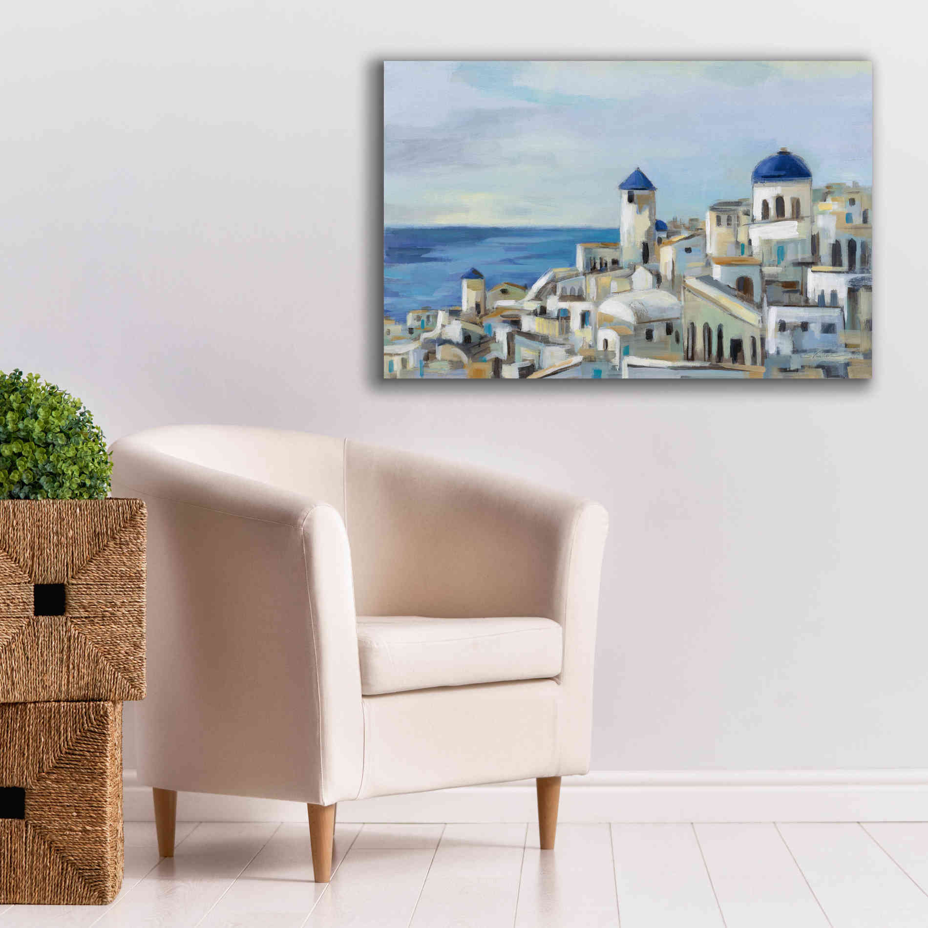 Epic Art 'Santorini View I' by Silvia Vassileva, Canvas Wall Art,40 x 26