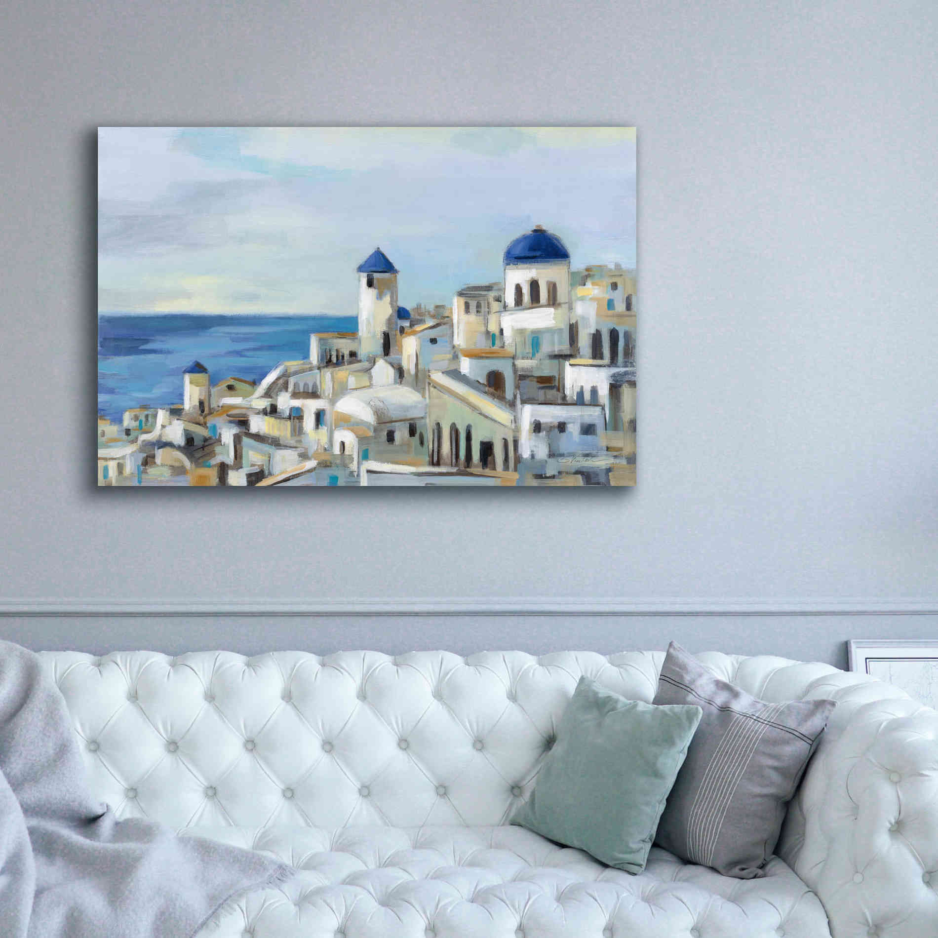 Epic Art 'Santorini View I' by Silvia Vassileva, Canvas Wall Art,60 x 40