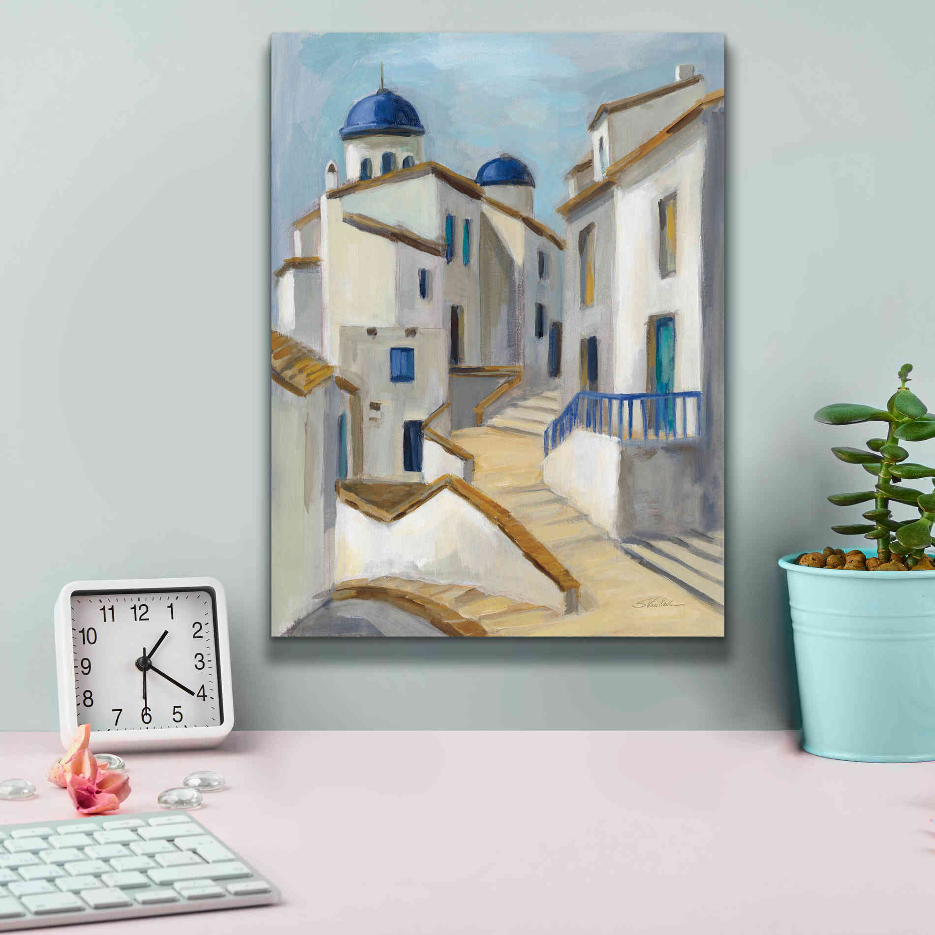 Epic Art 'Santorini View II' by Silvia Vassileva, Canvas Wall Art,12 x 16