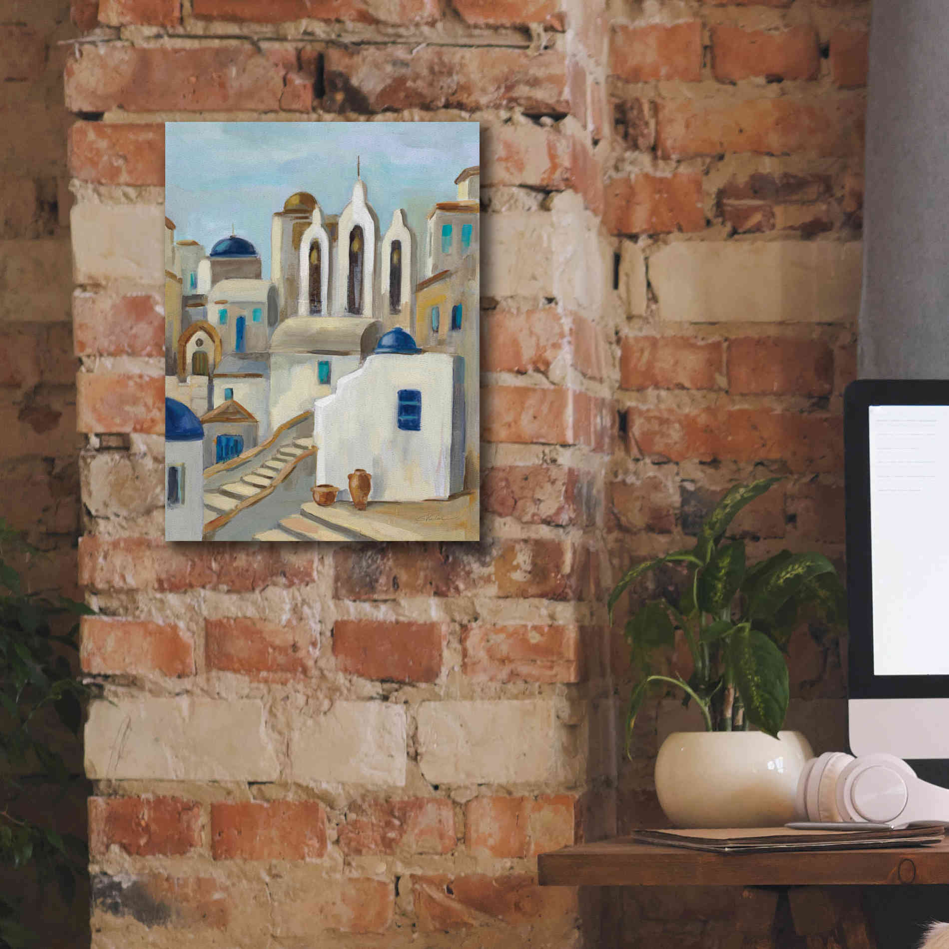 Epic Art 'Santorini View III' by Silvia Vassileva, Canvas Wall Art,12 x 16