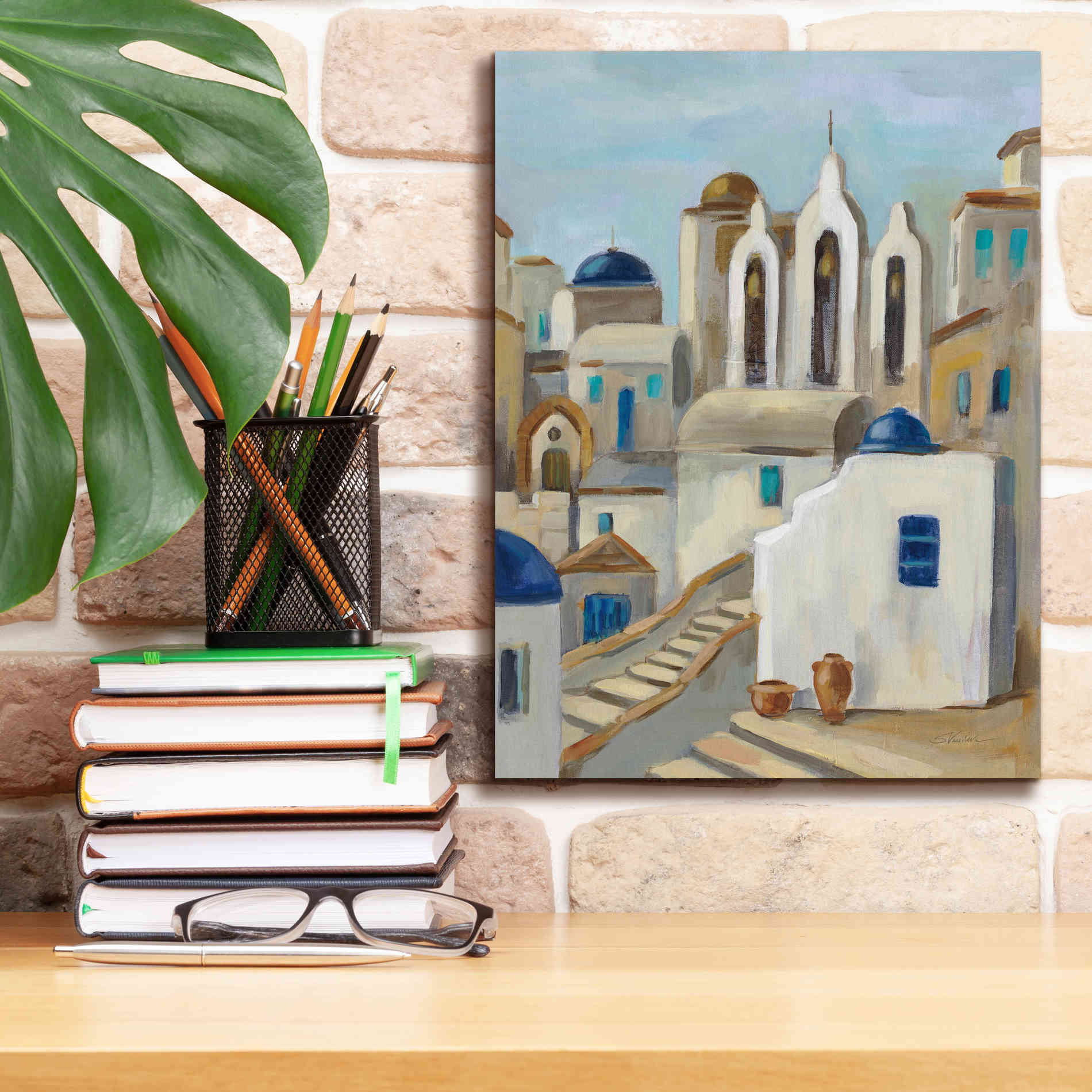 Epic Art 'Santorini View III' by Silvia Vassileva, Canvas Wall Art,12 x 16