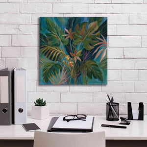 Epic Art 'Midnight Tropical Leaves' by Silvia Vassileva, Canvas Wall Art,18 x 18