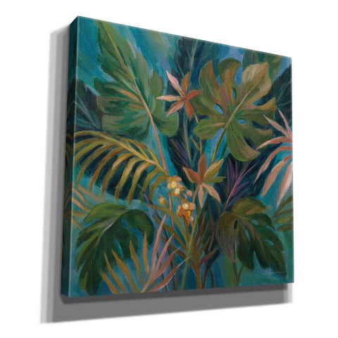 Image of Epic Art 'Midnight Tropical Leaves' by Silvia Vassileva, Canvas Wall Art,12x12x1.1x0,18x18x1.1x0,26x26x1.74x0,37x37x1.74x0