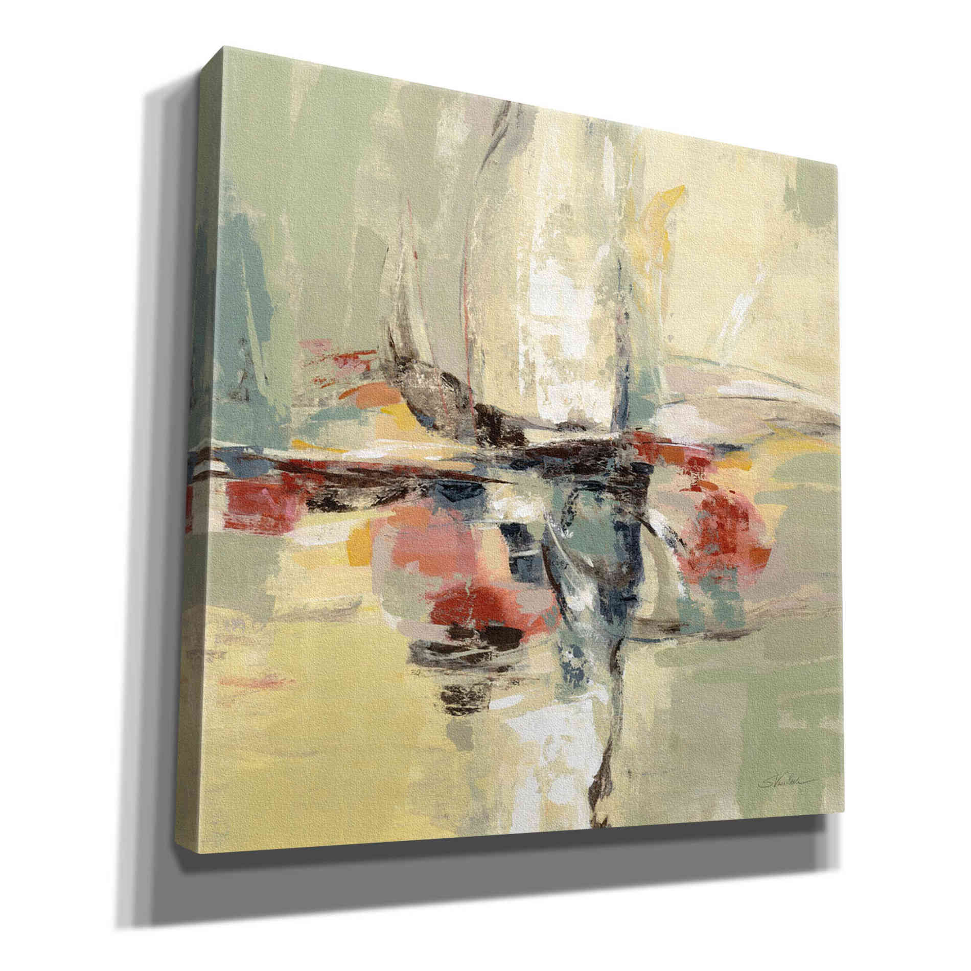 Epic Art 'Island Vibe' by Silvia Vassileva, Canvas Wall Art,12x12x1.1x0,18x18x1.1x0,26x26x1.74x0,37x37x1.74x0