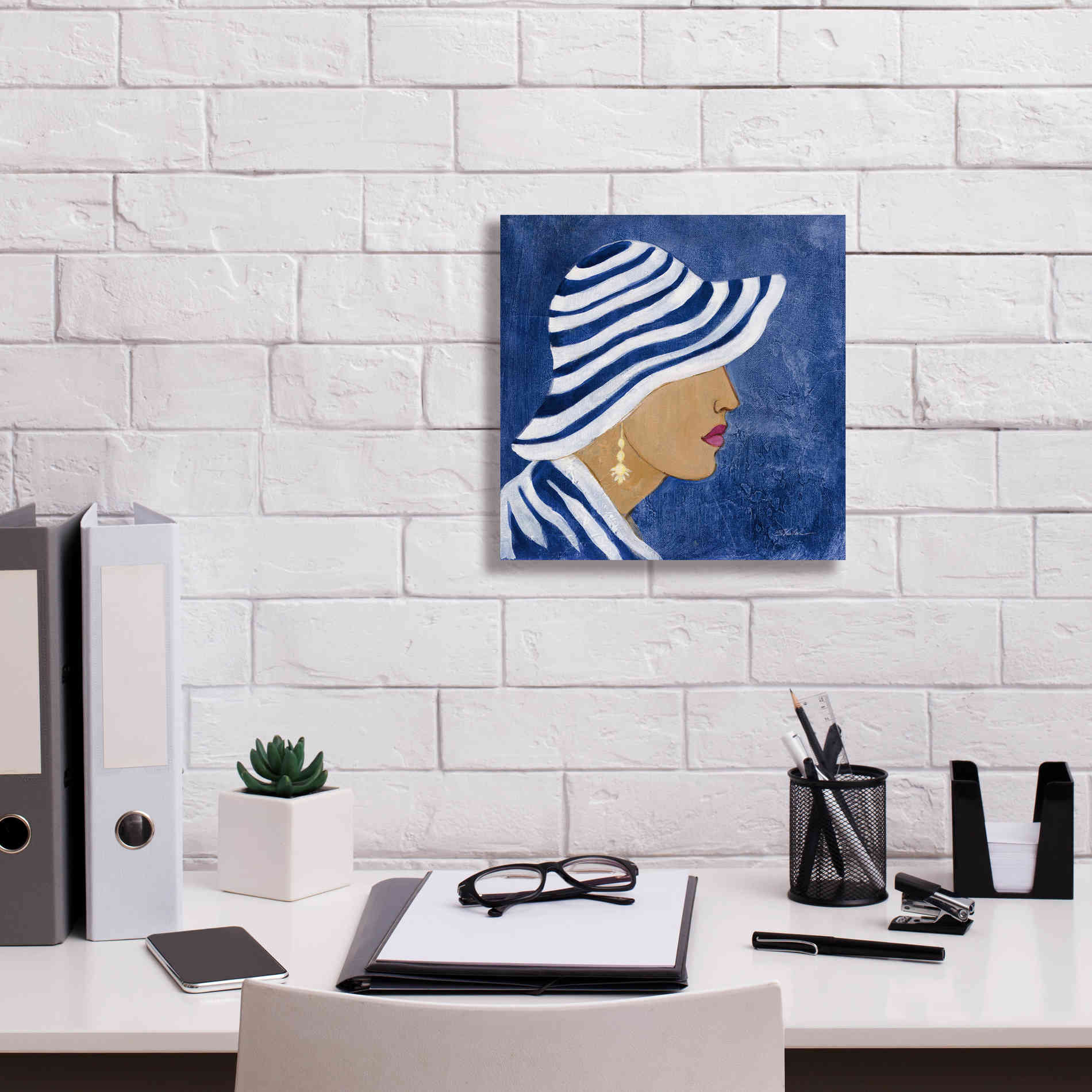 Epic Art 'Lady with Hat I' by Silvia Vassileva, Canvas Wall Art,12 x 12