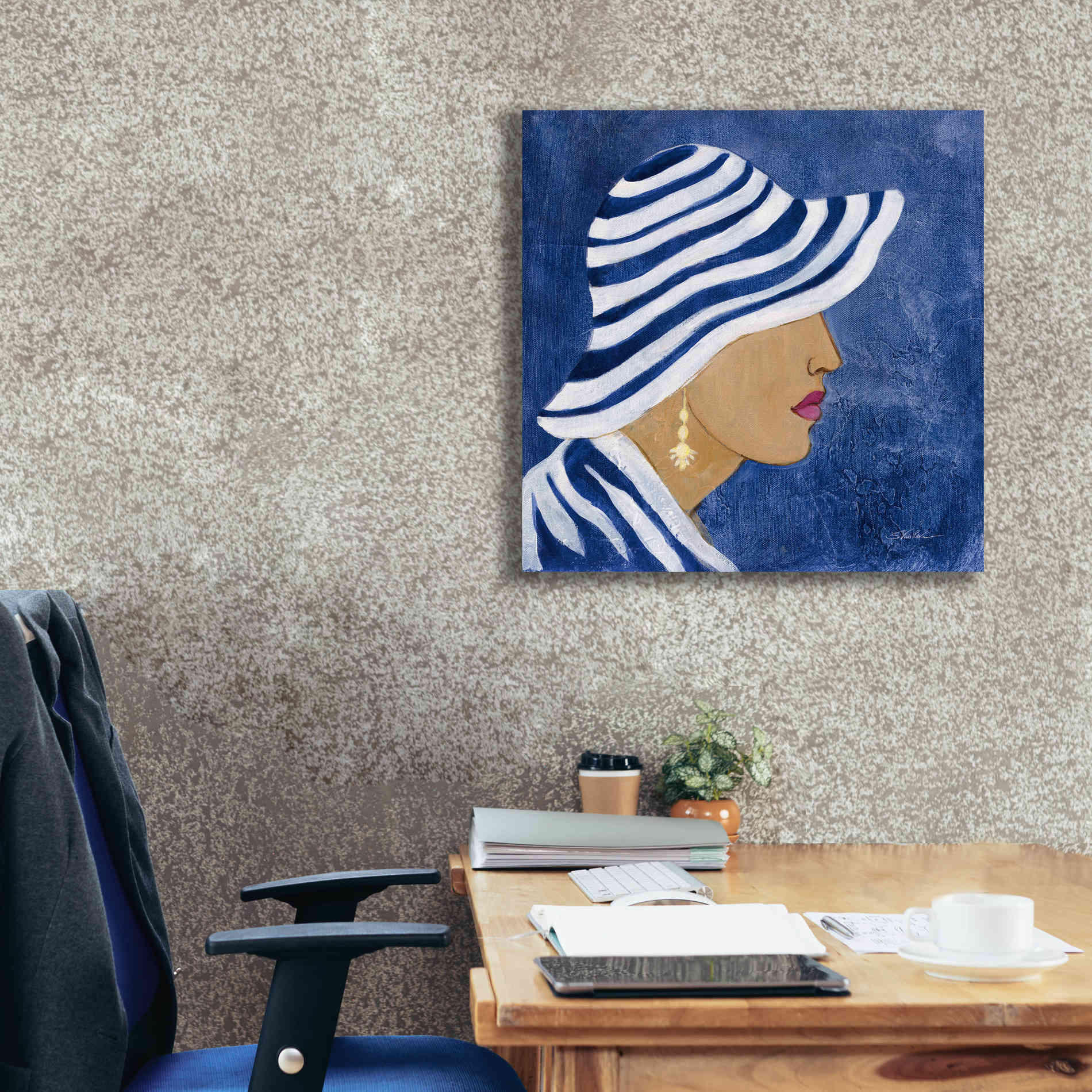 Epic Art 'Lady with Hat I' by Silvia Vassileva, Canvas Wall Art,26 x 26