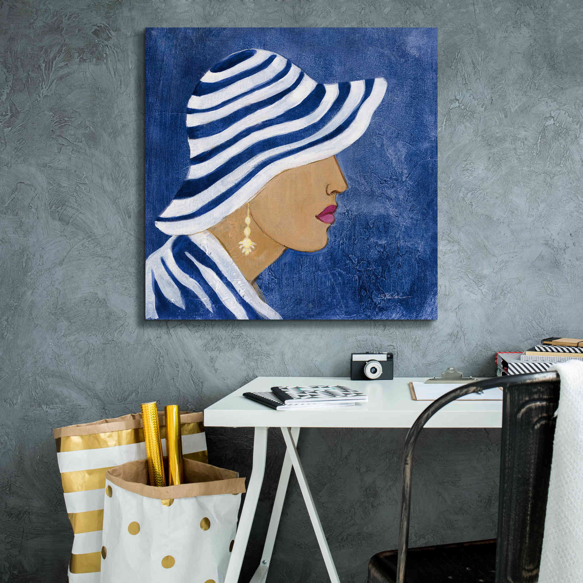 Epic Art 'Lady with Hat I' by Silvia Vassileva, Canvas Wall Art,26 x 26