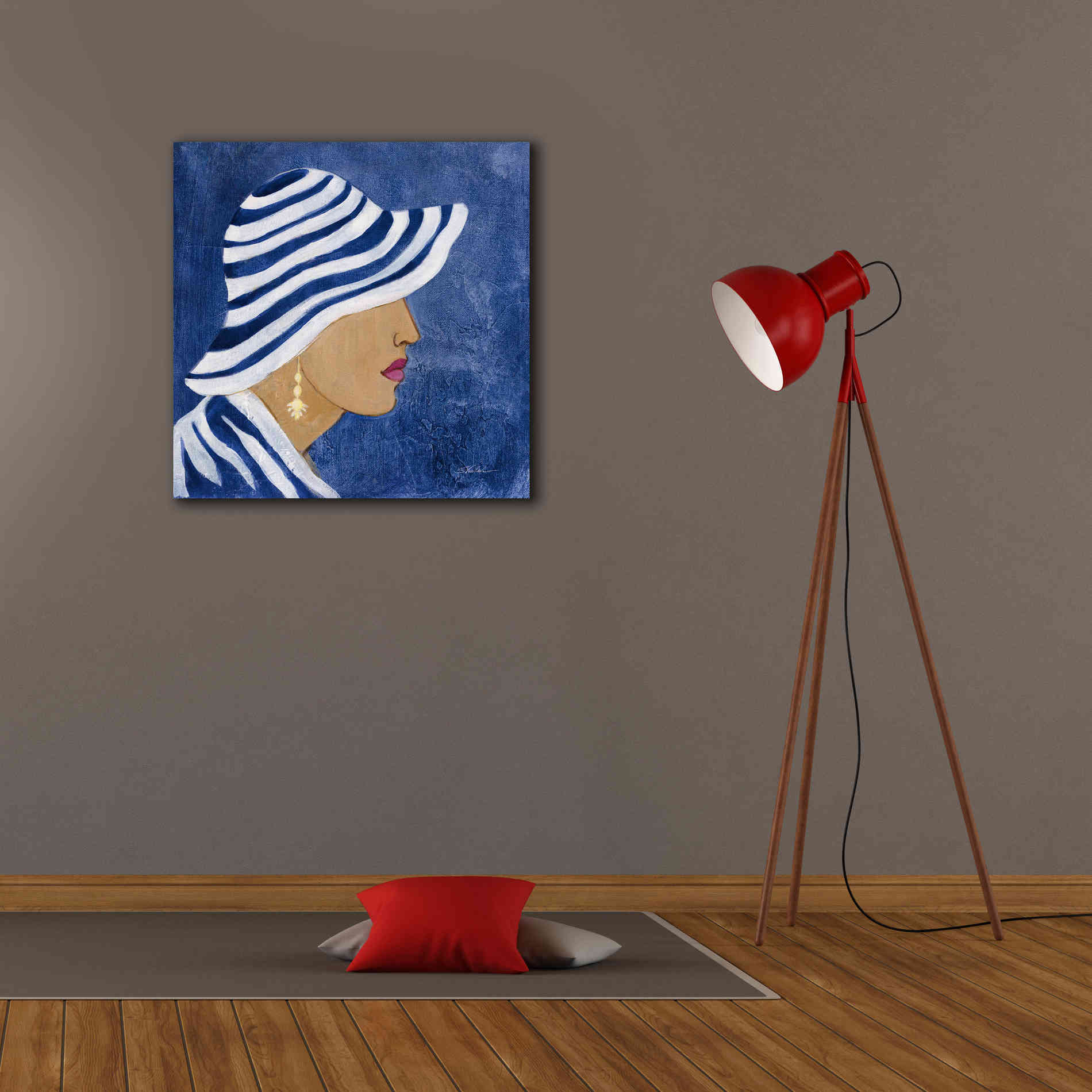 Epic Art 'Lady with Hat I' by Silvia Vassileva, Canvas Wall Art,26 x 26