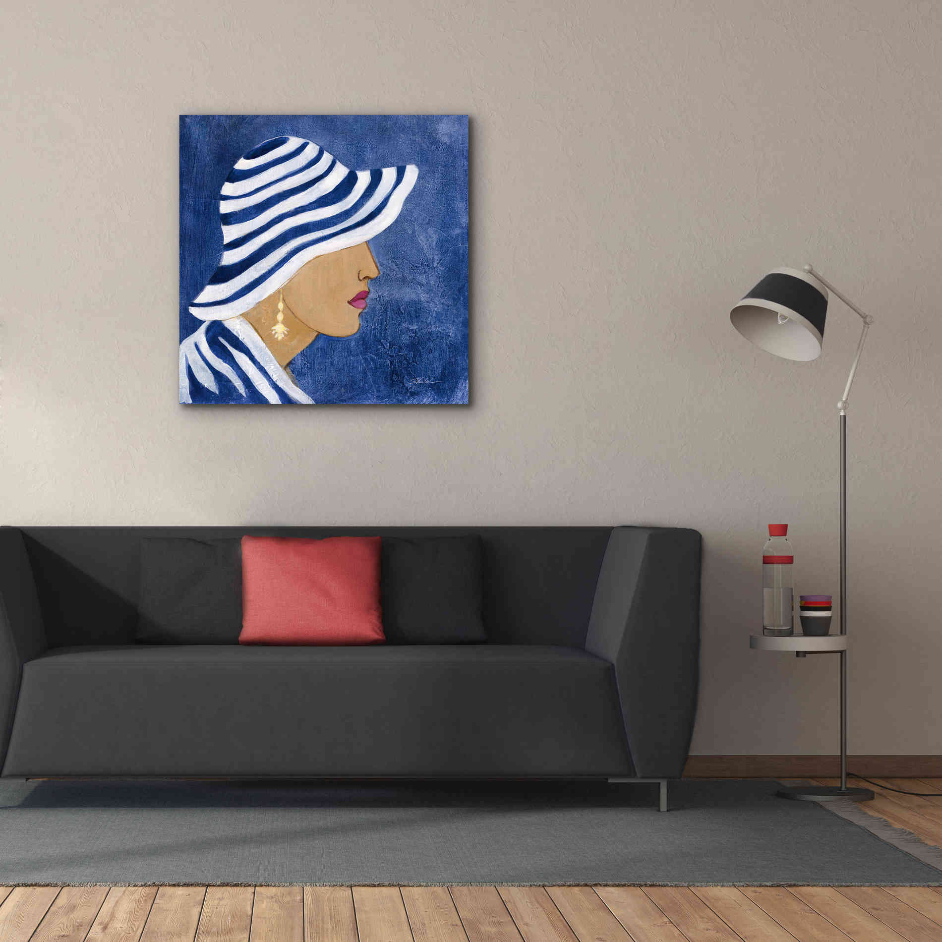 Epic Art 'Lady with Hat I' by Silvia Vassileva, Canvas Wall Art,37 x 37