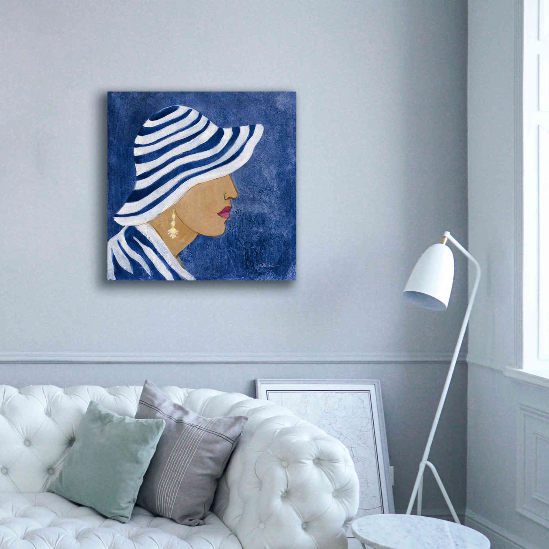 Epic Art 'Lady with Hat I' by Silvia Vassileva, Canvas Wall Art,37 x 37