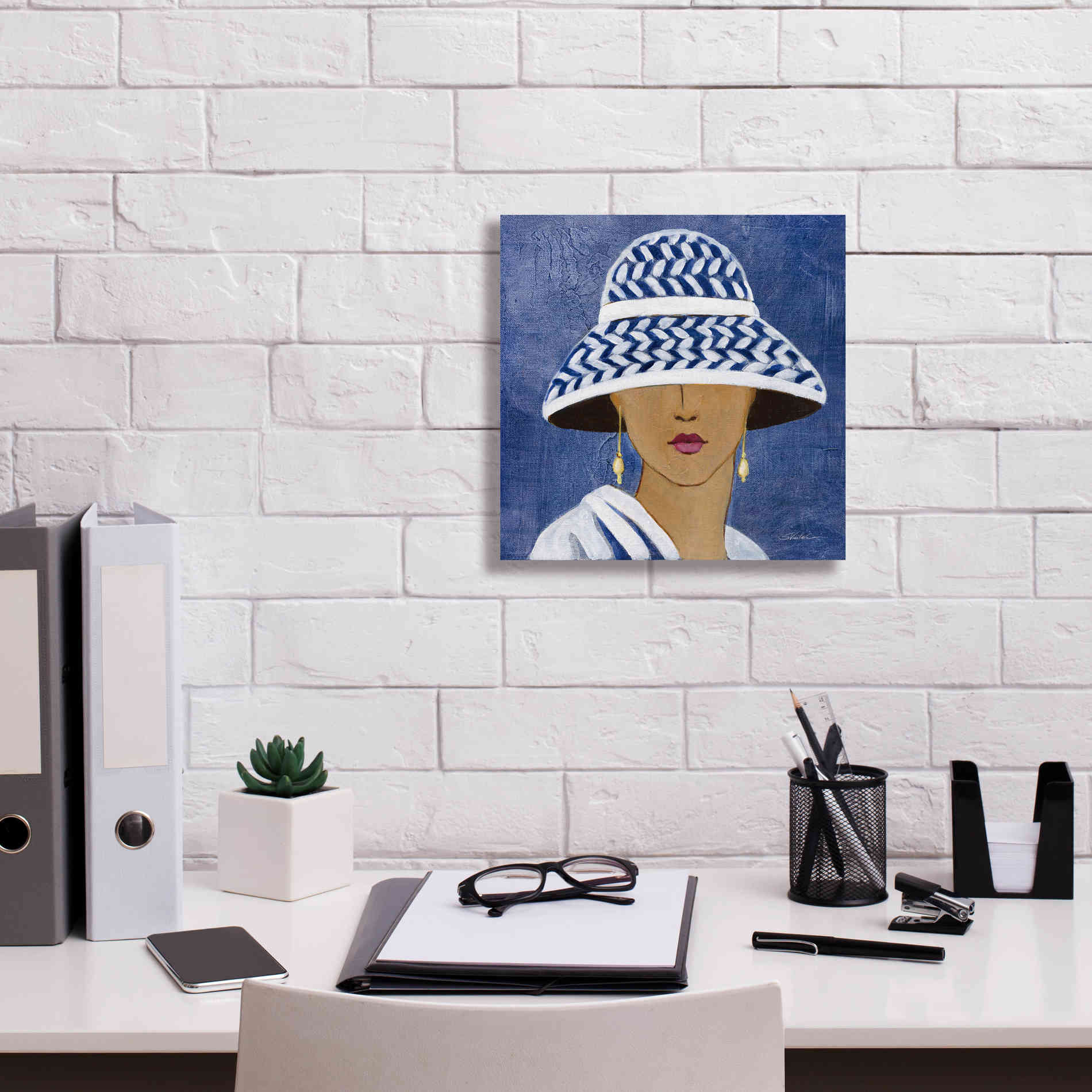 Epic Art 'Lady with Hat II' by Silvia Vassileva, Canvas Wall Art,12 x 12
