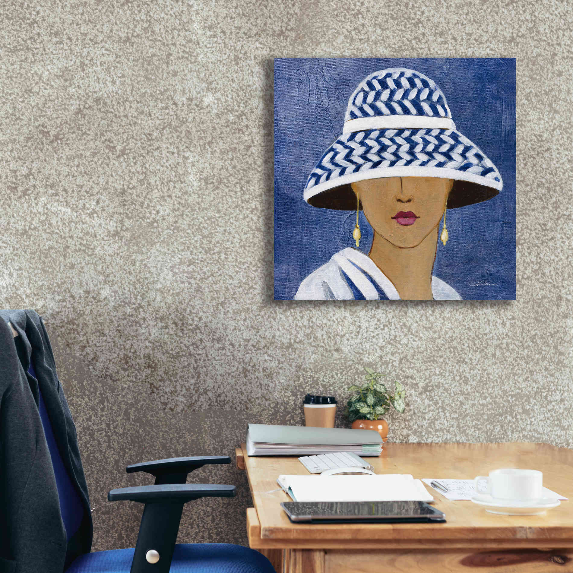 Epic Art 'Lady with Hat II' by Silvia Vassileva, Canvas Wall Art,26 x 26
