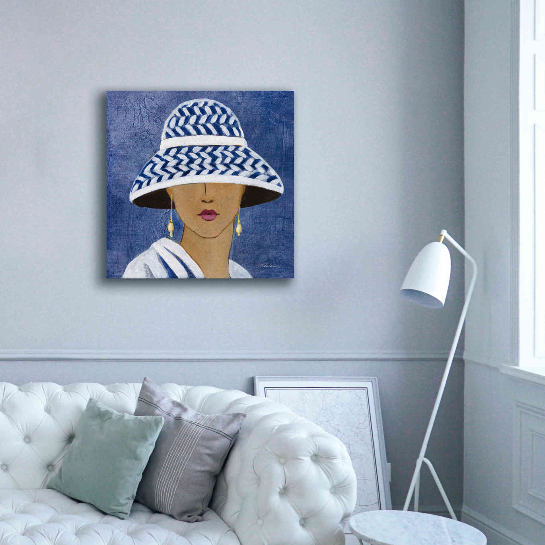 Epic Art 'Lady with Hat II' by Silvia Vassileva, Canvas Wall Art,37 x 37