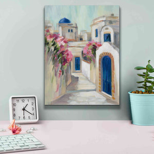 Epic Art 'Santorini Street I' by Silvia Vassileva, Canvas Wall Art,12 x 16