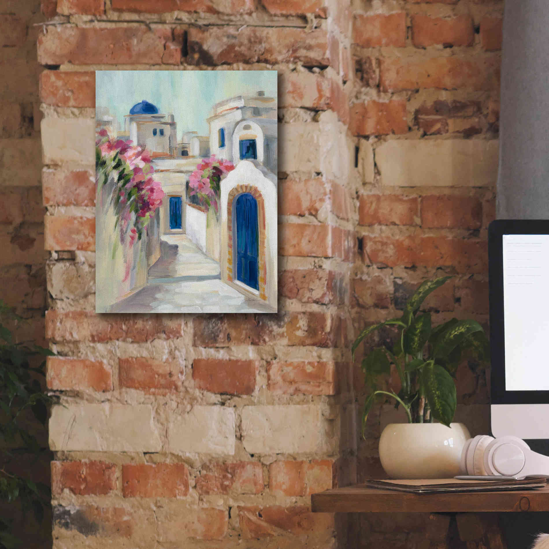 Epic Art &#39;Santorini Street I&#39; by Silvia Vassileva, Canvas Wall Art,12 x 16