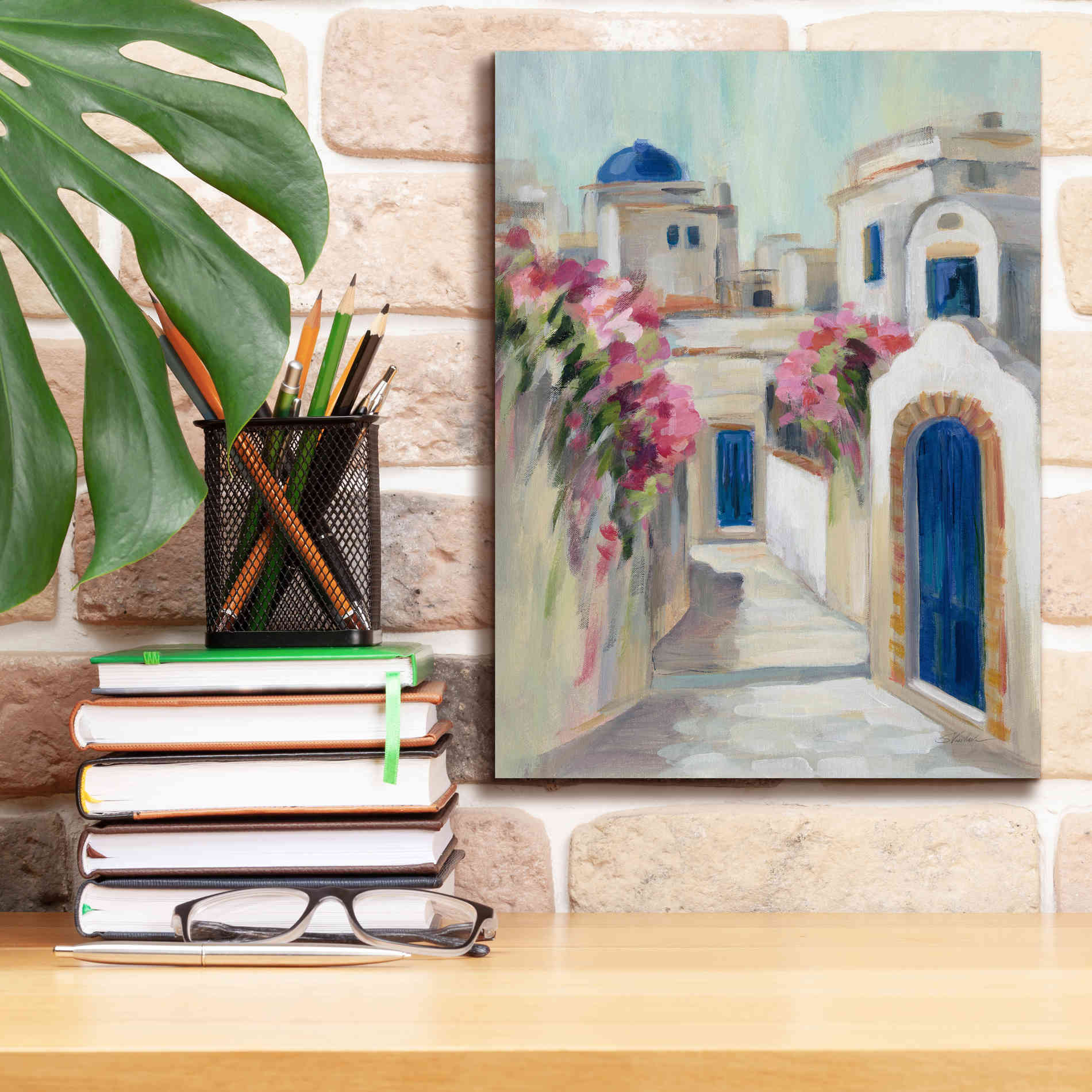 Epic Art &#39;Santorini Street I&#39; by Silvia Vassileva, Canvas Wall Art,12 x 16