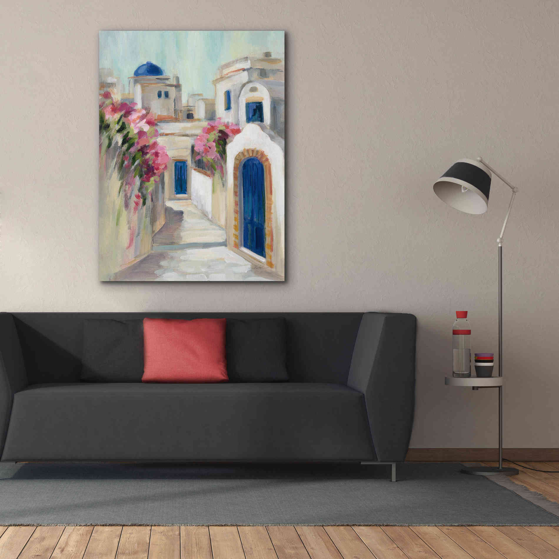Epic Art &#39;Santorini Street I&#39; by Silvia Vassileva, Canvas Wall Art,40 x 54