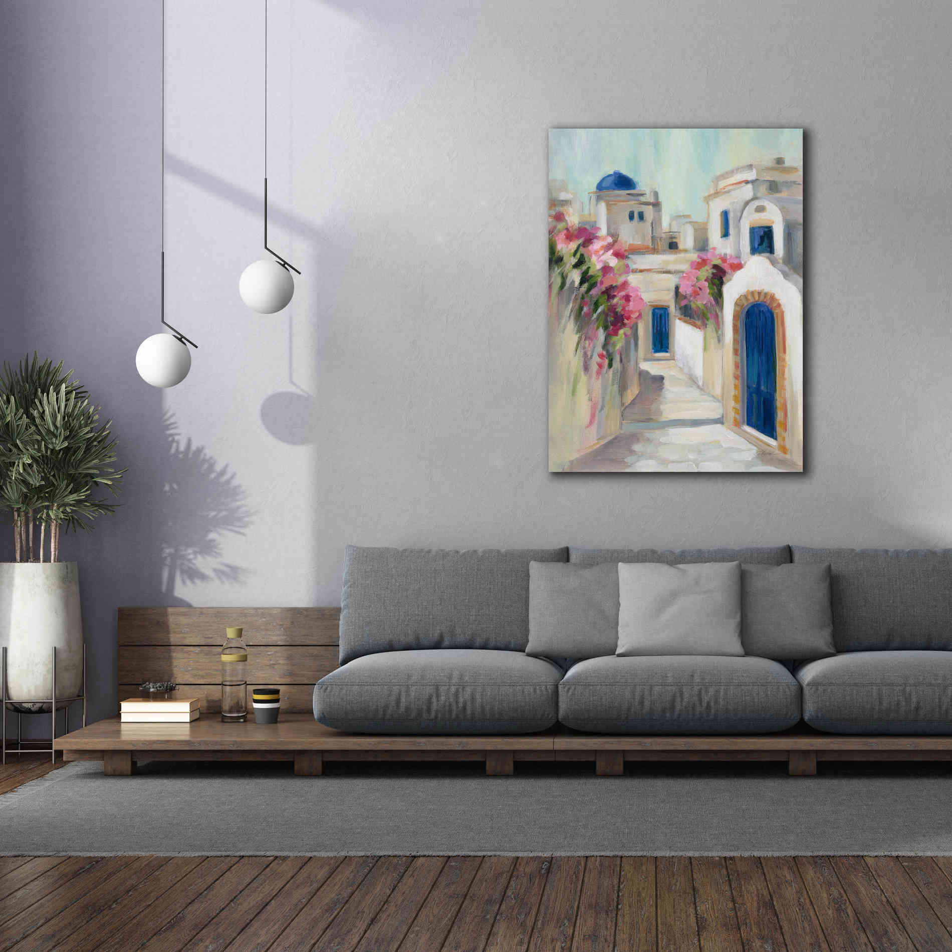 Epic Art &#39;Santorini Street I&#39; by Silvia Vassileva, Canvas Wall Art,40 x 54
