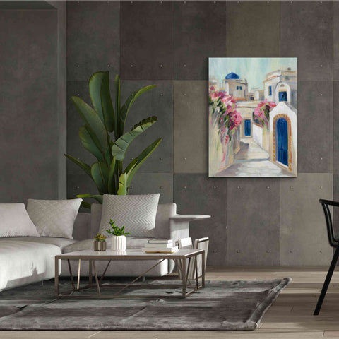 Image of Epic Art 'Santorini Street I' by Silvia Vassileva, Canvas Wall Art,40 x 54