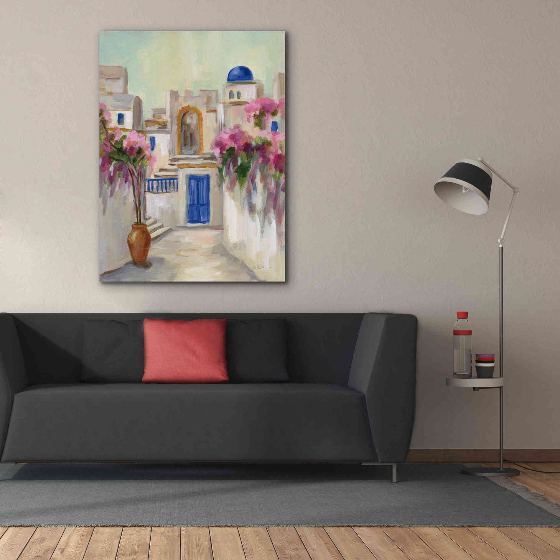 Epic Art &#39;Santorini Street II&#39; by Silvia Vassileva, Canvas Wall Art,40 x 54