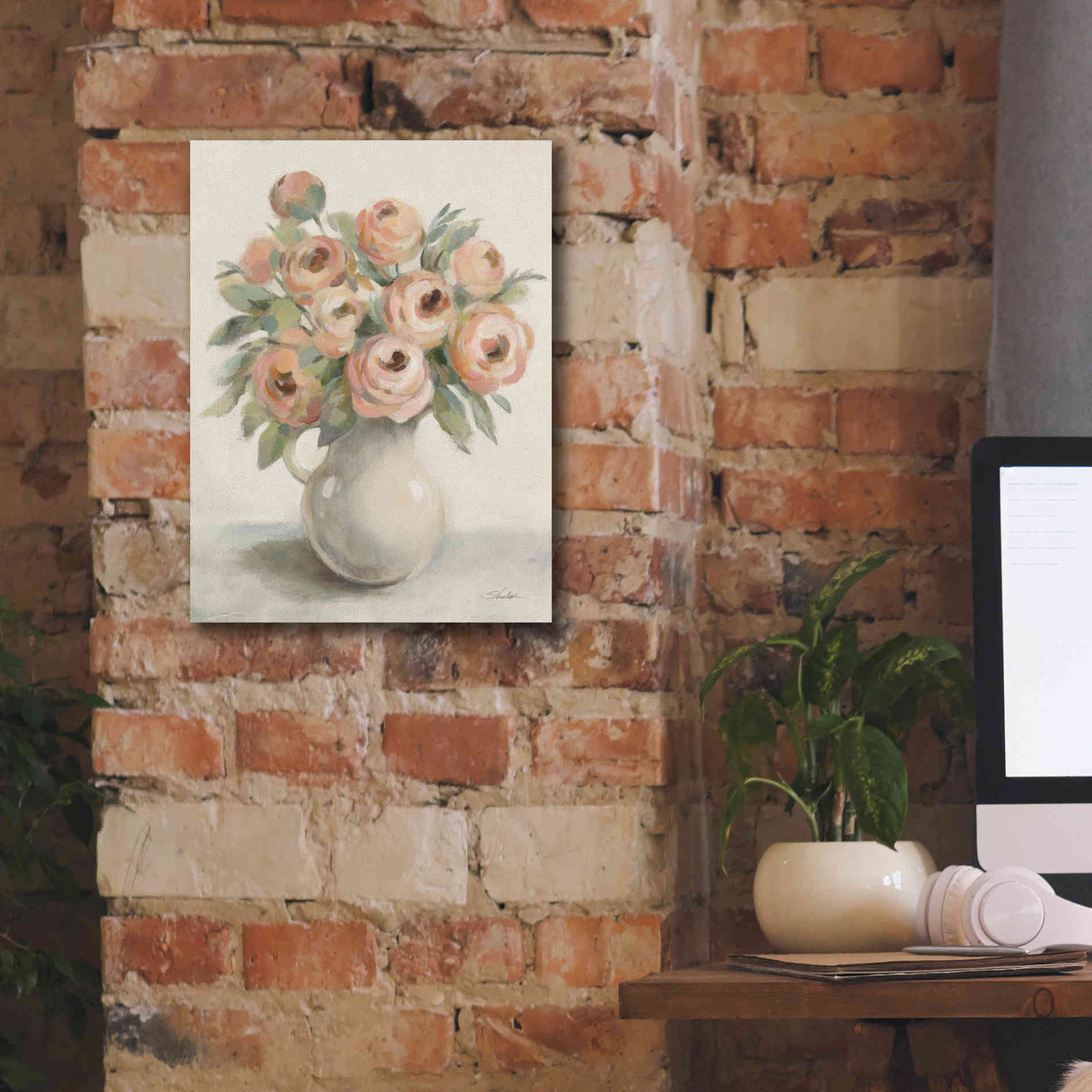 Epic Art 'Blush Flowers in a Jug' by Silvia Vassileva, Canvas Wall Art,12 x 16