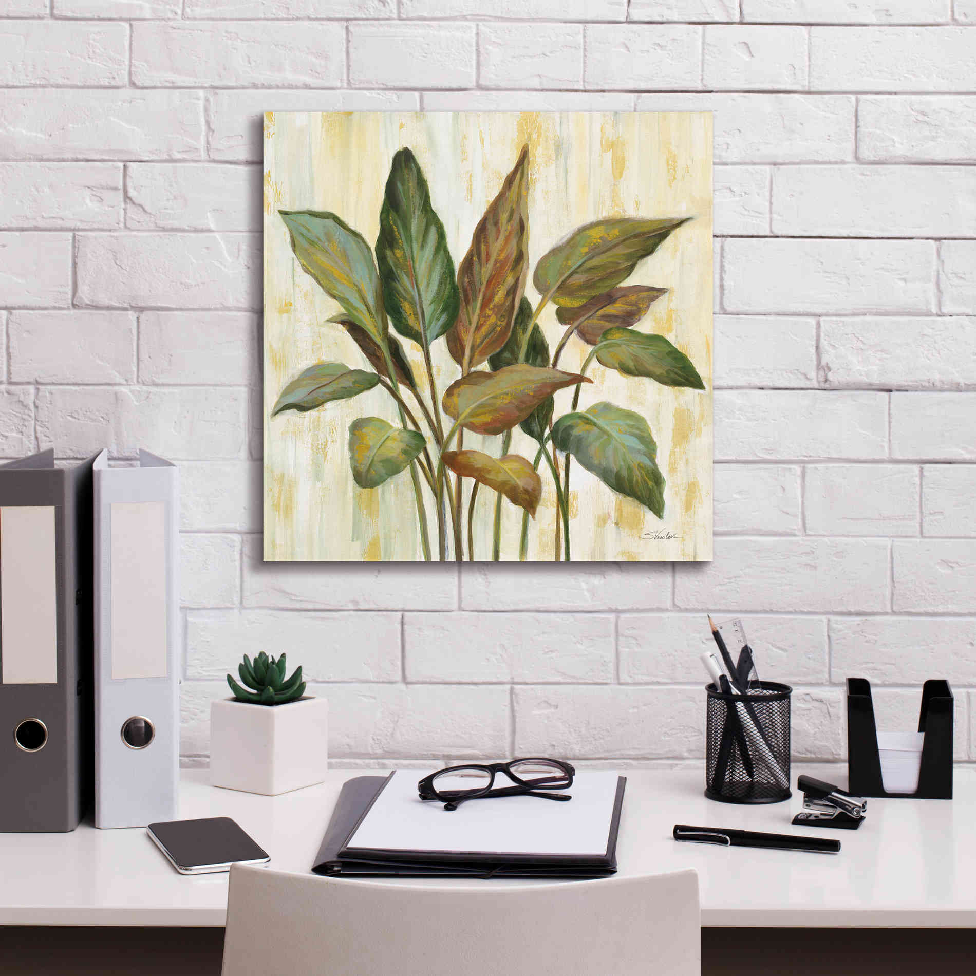 Epic Art 'Fall Greenhouse Leaves' by Silvia Vassileva, Canvas Wall Art,18 x 18