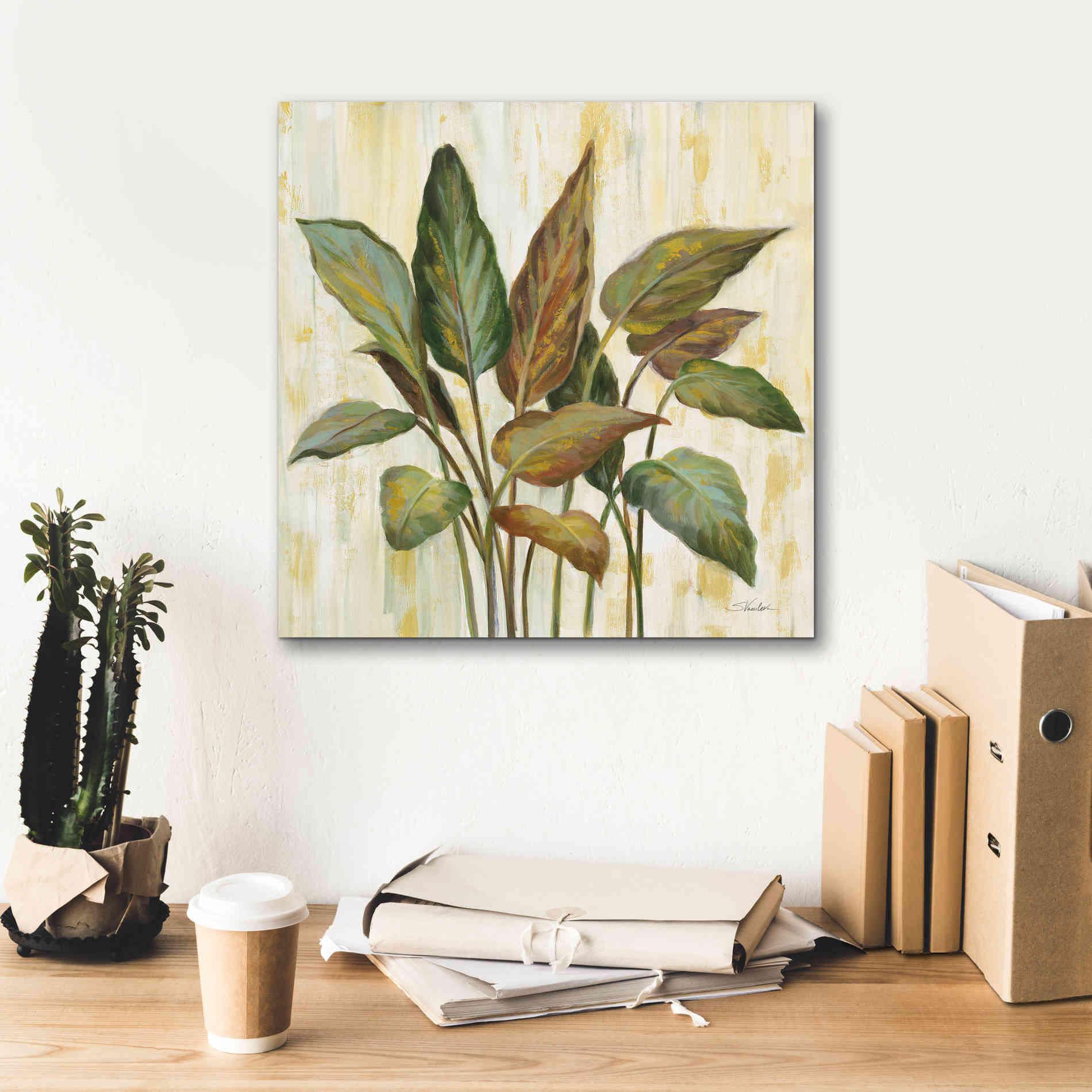 Epic Art 'Fall Greenhouse Leaves' by Silvia Vassileva, Canvas Wall Art,18 x 18