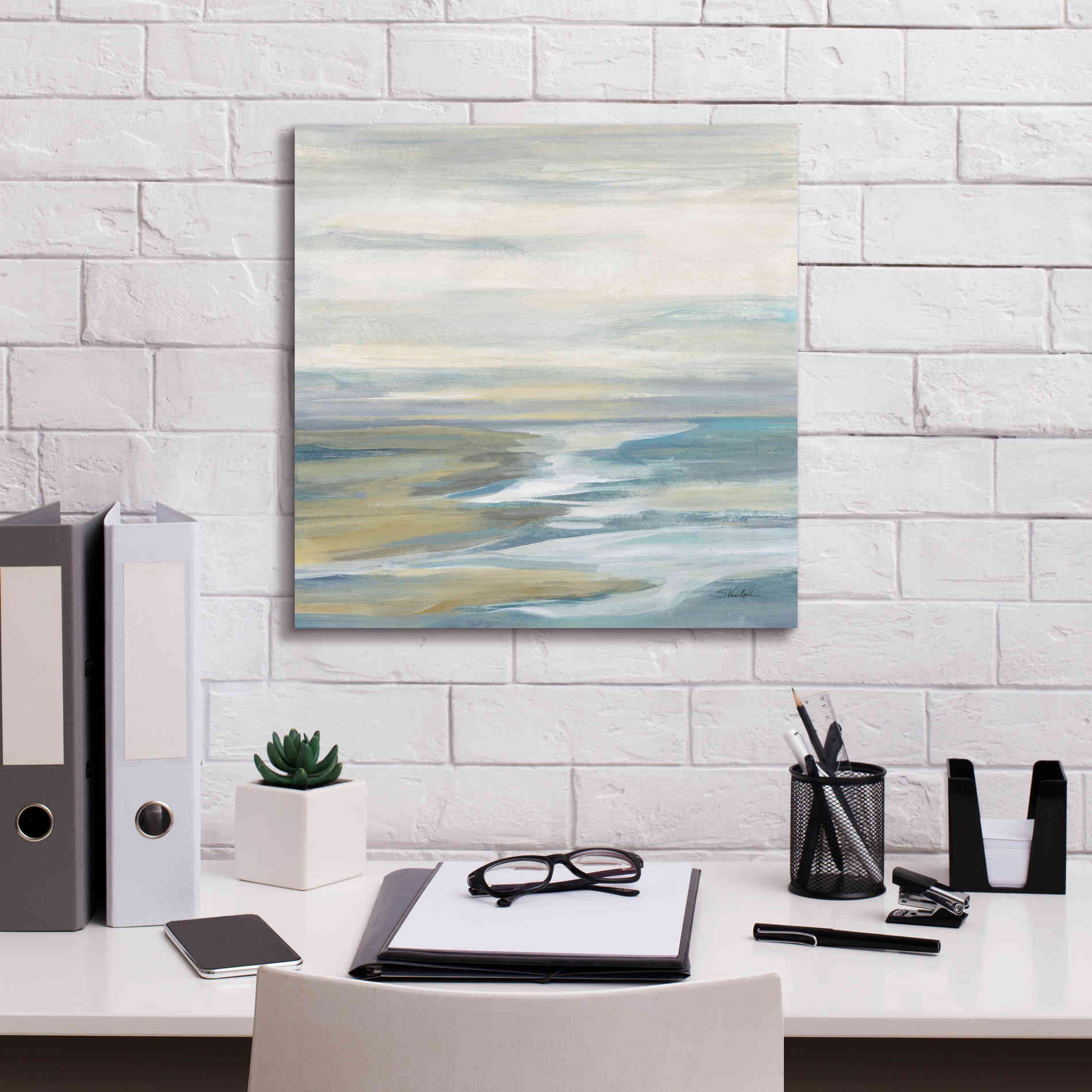 Epic Art 'Morning Sea Light' by Silvia Vassileva, Canvas Wall Art,18 x 18