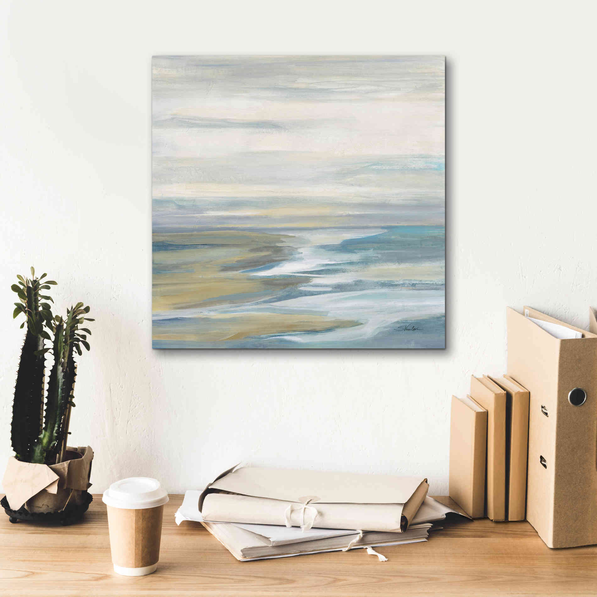 Epic Art 'Morning Sea Light' by Silvia Vassileva, Canvas Wall Art,18 x 18