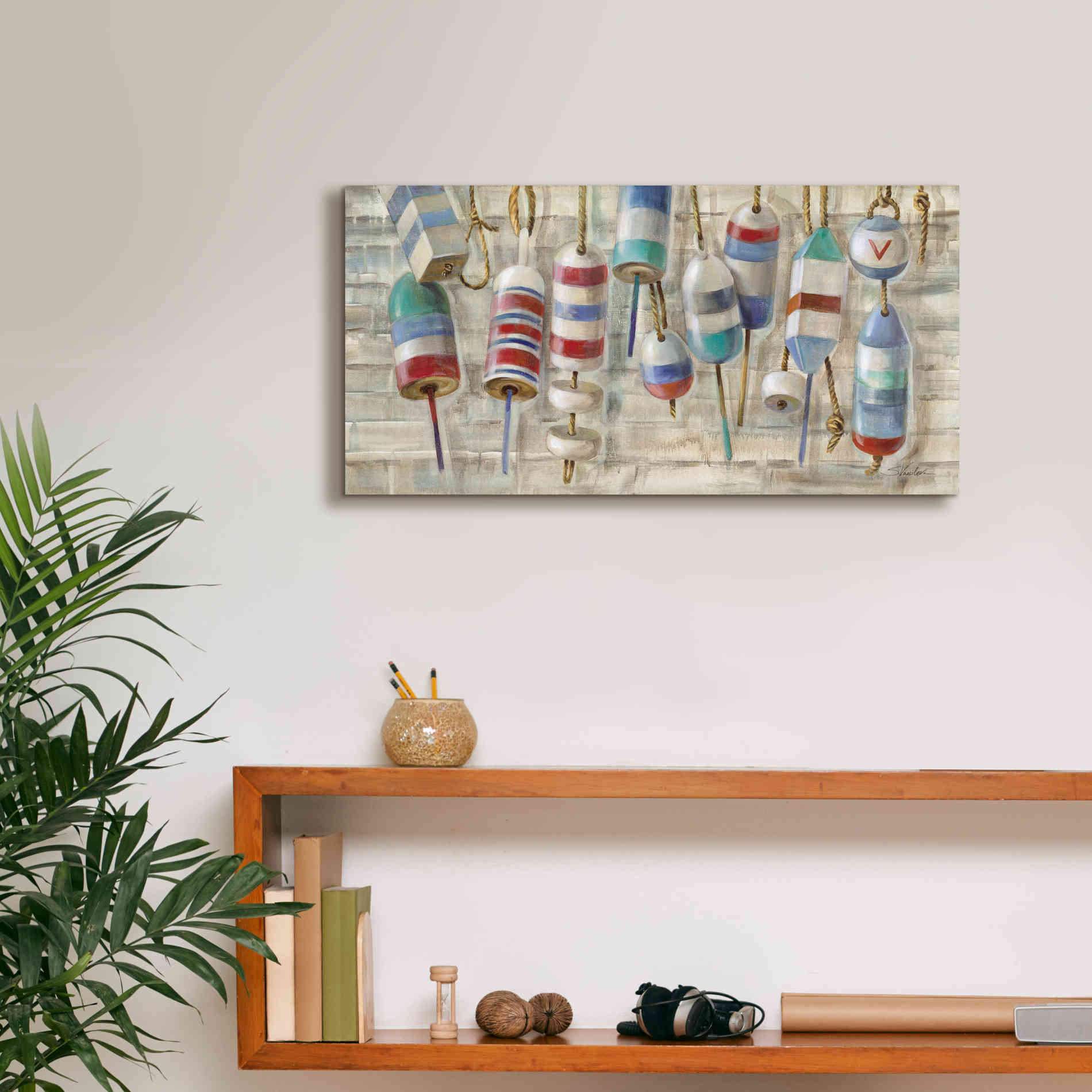 Epic Art 'Summer Buoys' by Silvia Vassileva, Canvas Wall Art,24 x 12