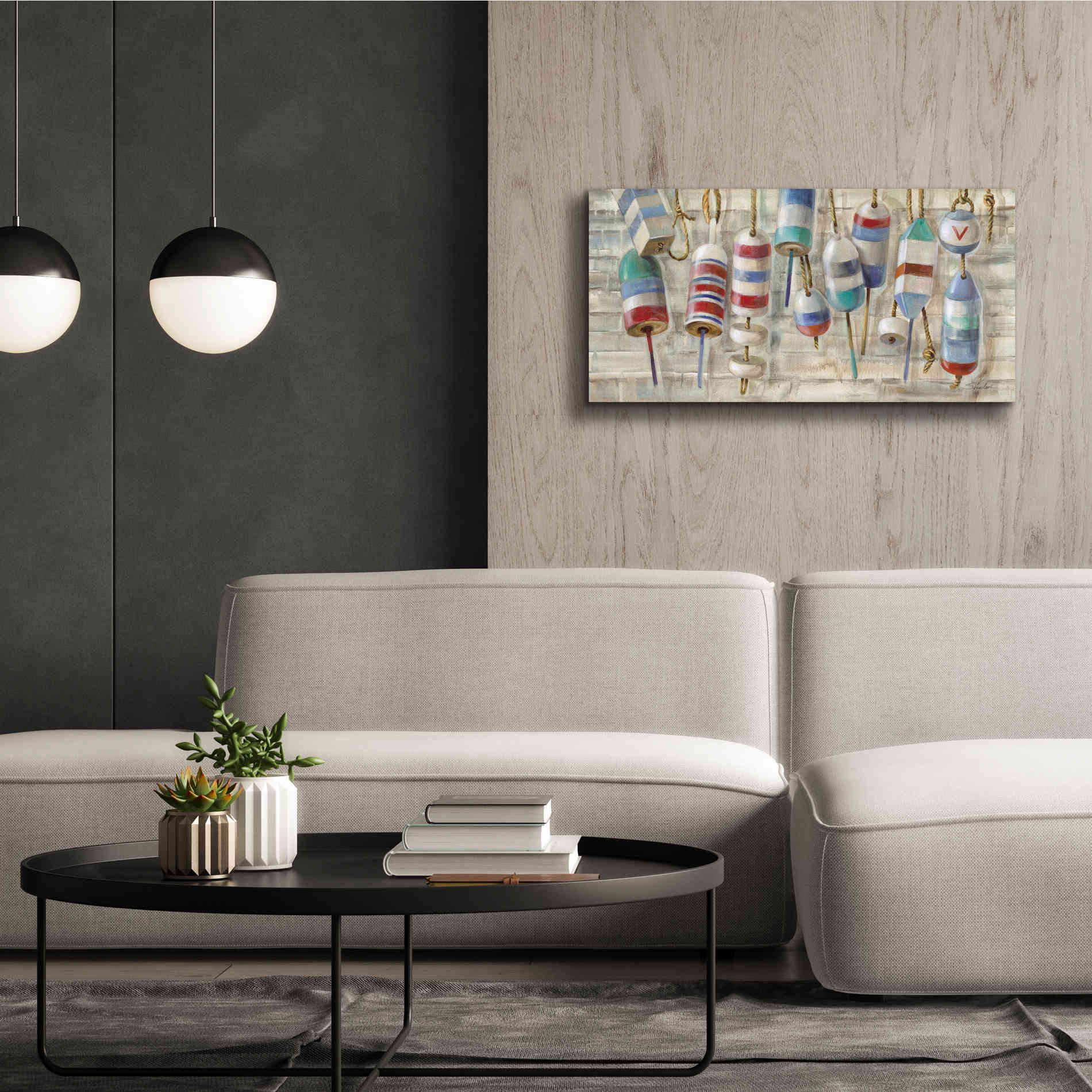 Epic Art 'Summer Buoys' by Silvia Vassileva, Canvas Wall Art,40 x 20