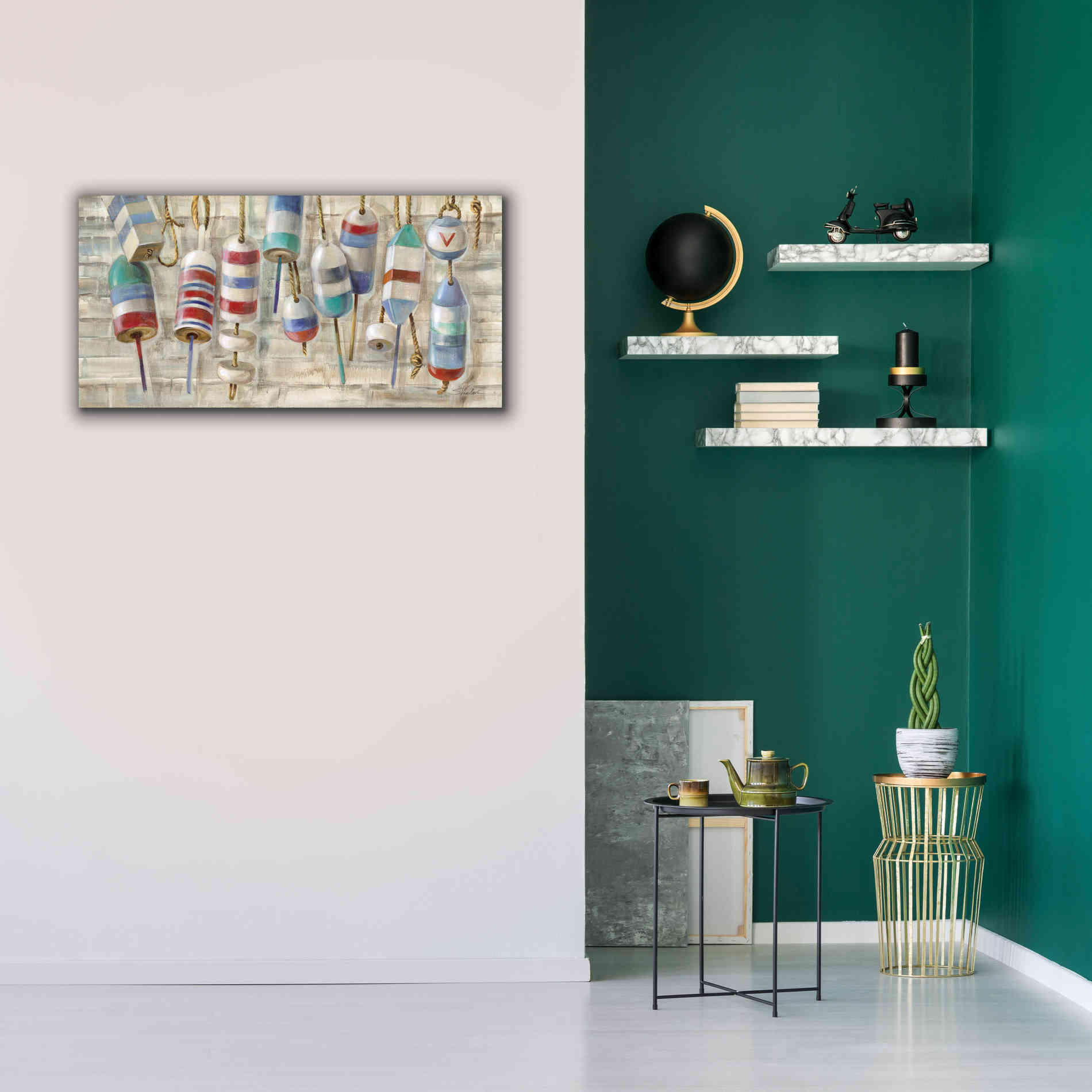 Epic Art 'Summer Buoys' by Silvia Vassileva, Canvas Wall Art,40 x 20